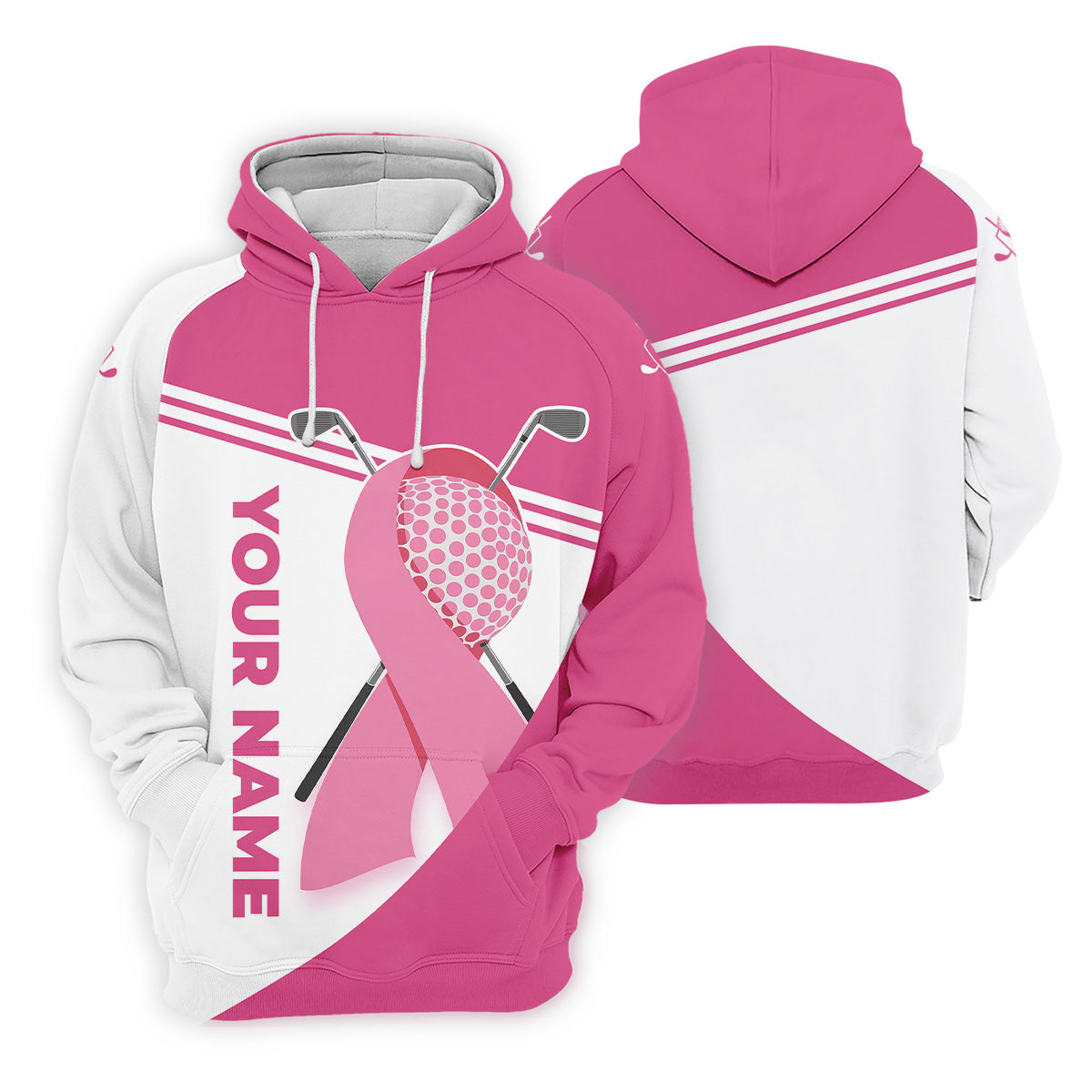 Breast Cancer Womens Golf Shirt, Pink Ribbon Golf Shirt, Breast Cancer Awareness Shirt, Ladies Golf Shirt