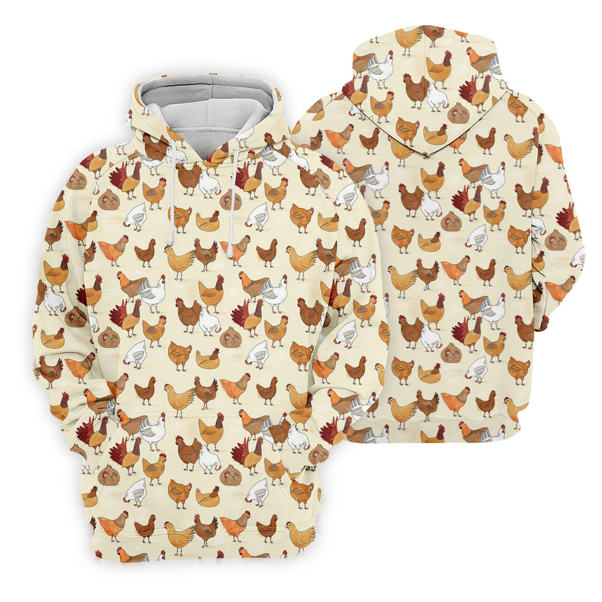 Chicken Family Custom Men's Funny Graphic Golf Polo Shirt, Chicken Lover Gifts, Dad Golf Gift