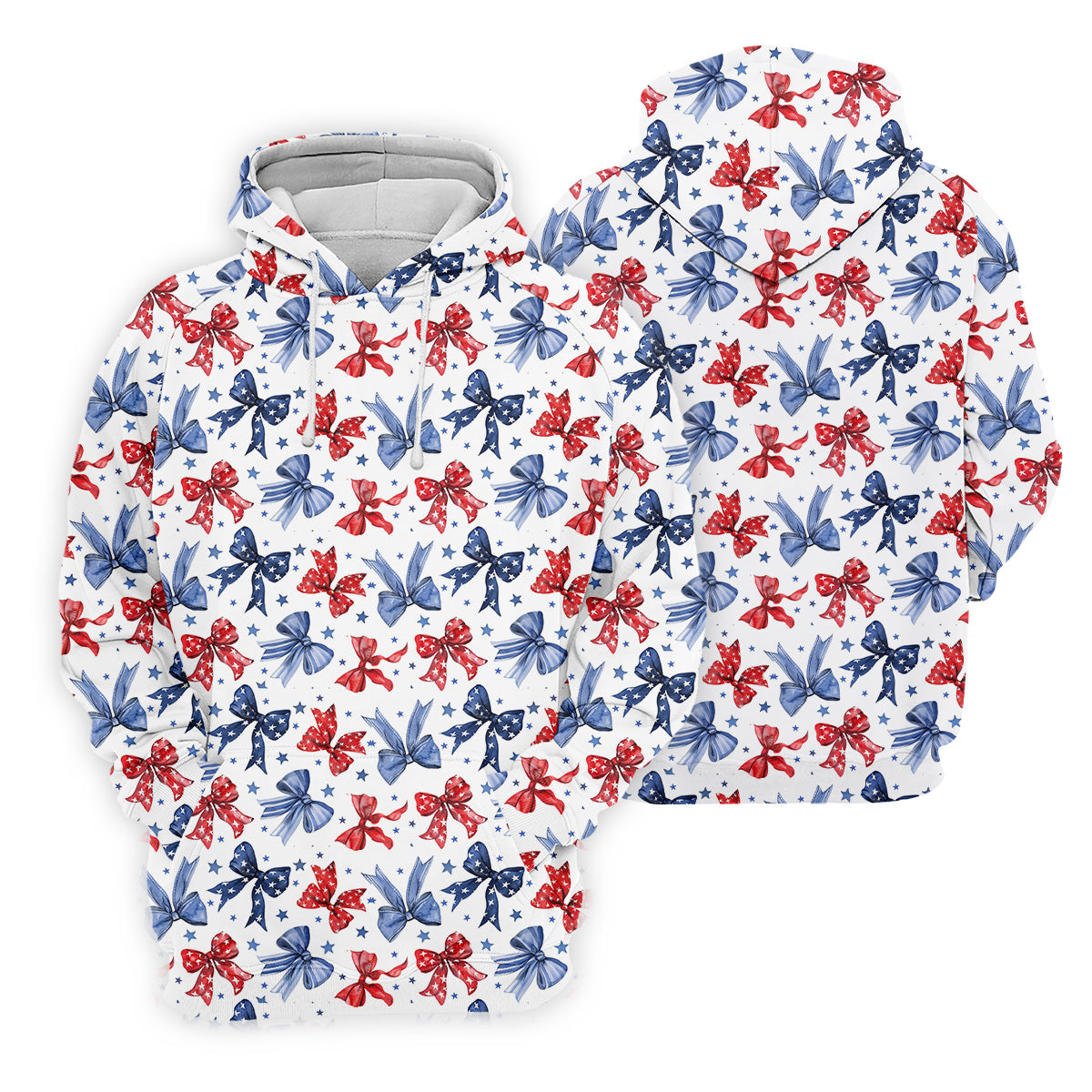 Red White & Blue Bows Shirt, Men's 4th Of July Shirts, Funny Mens Golf Polo Shirt, Gift For Golfing Dad