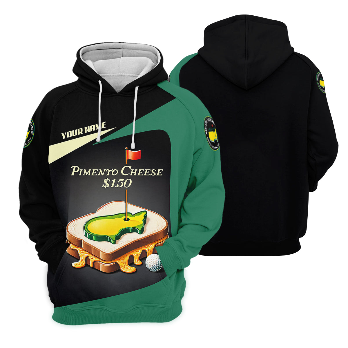 Pimento Cheese Augusta Golf Course Custom Men's Golf Polo Shirt, Funny Golf Gifts