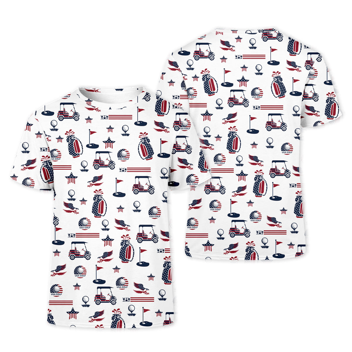 Patriotic USA Funny Womens Golf Polo Shirt, Women's 4th Of July Shirts, USA Golf Shirt, Custom Ladies Golf Shirt