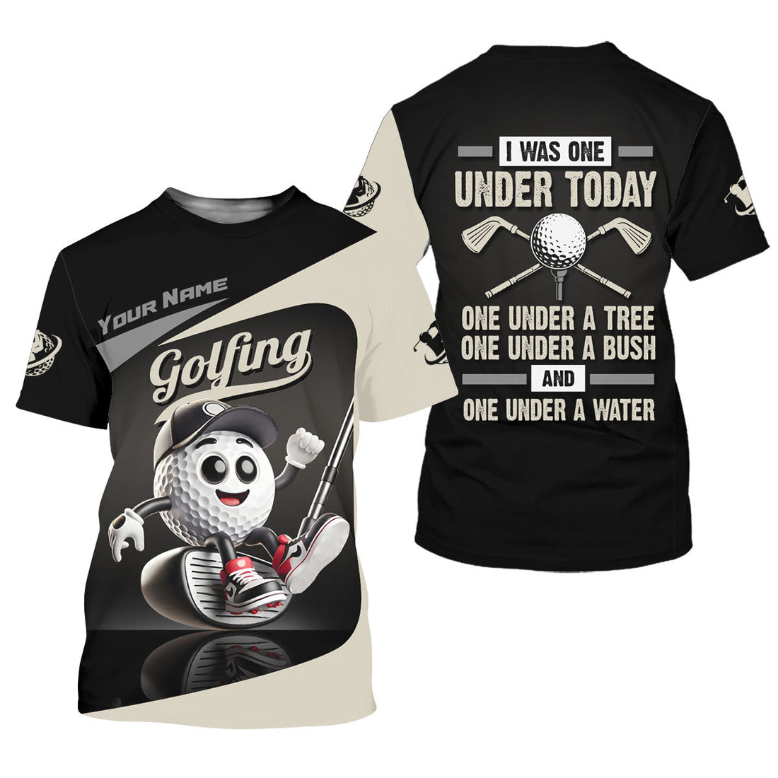 I Was One Under Today Custom Funny Golf Polo Shirt, Dad Golf Gift