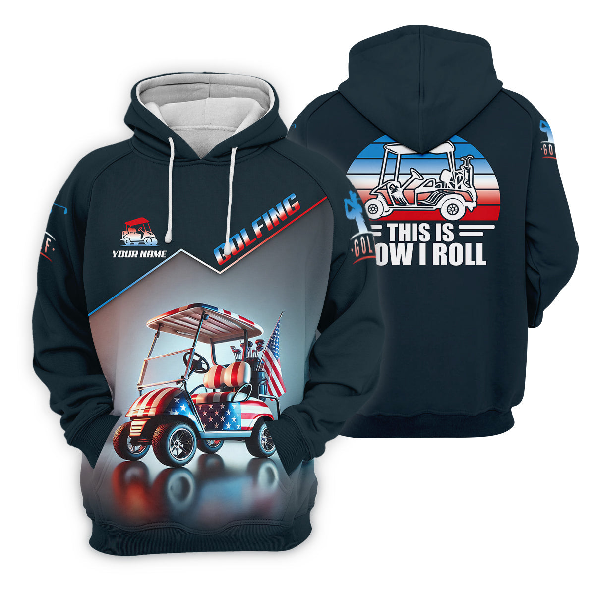 This Is How I Roll Custom Men's Golf Polo Shirt, Funny Golf Shirt, Dad Golf Gift