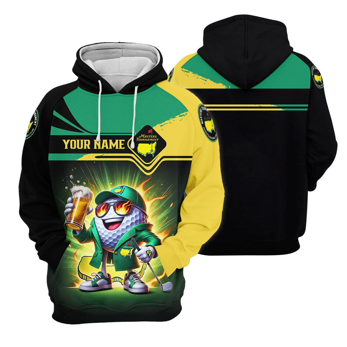 Funny Master Champion Custom Men's Golf Polo Shirt, Masters Tournament Shirt, Funny Golf Shirt