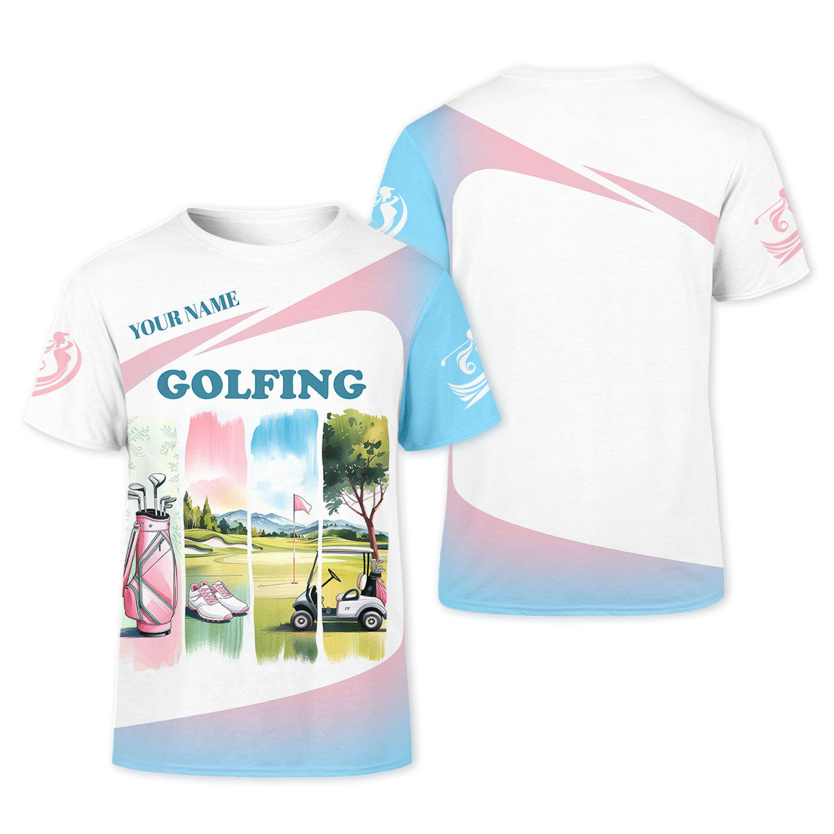 Watercolor Funny Womens Golf Polo Shirt, Ladies Golf Shirt, Mothers Day Gifts