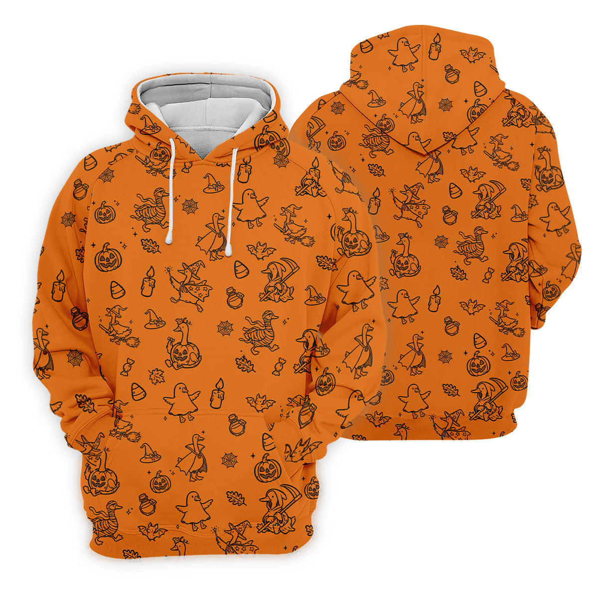 Goose Halloween, Doodle Pattern, Orange Golf Shirt, Mens Funny Golf Shirts, Long Sleeve Golf Shirts, Men Golf Polo