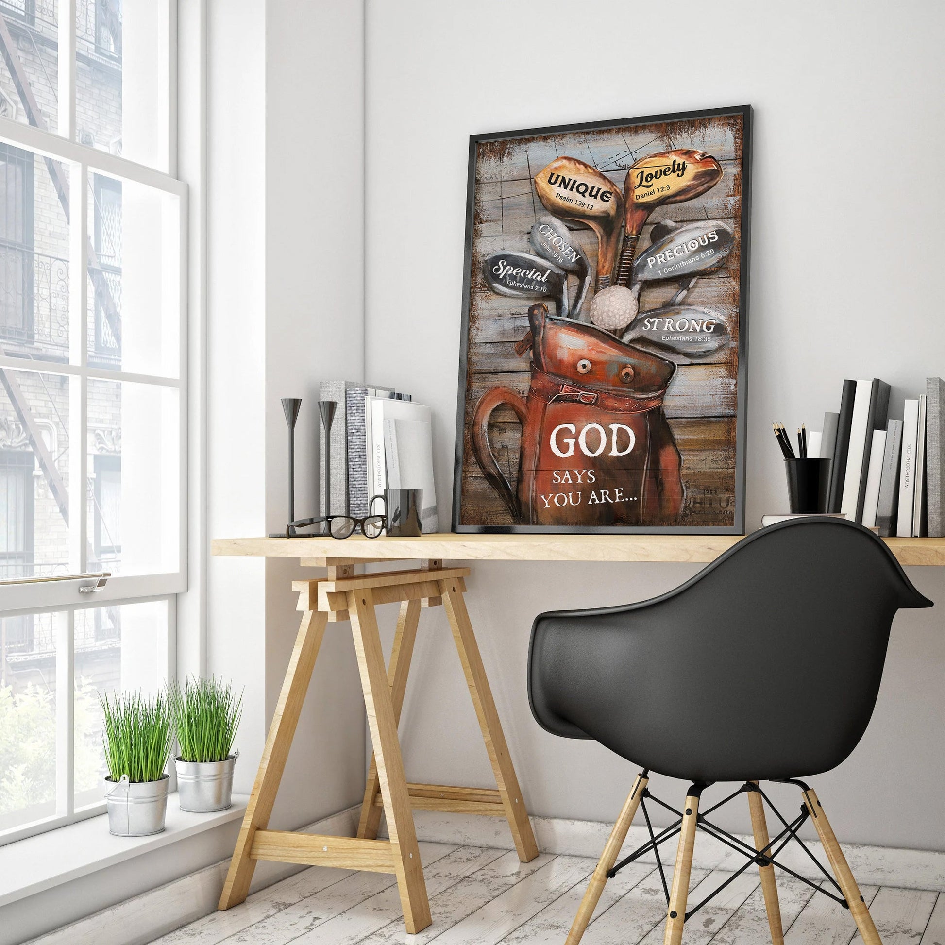God Says You Are Canvas Wall Art, Golf Decor, Gift For Golfers