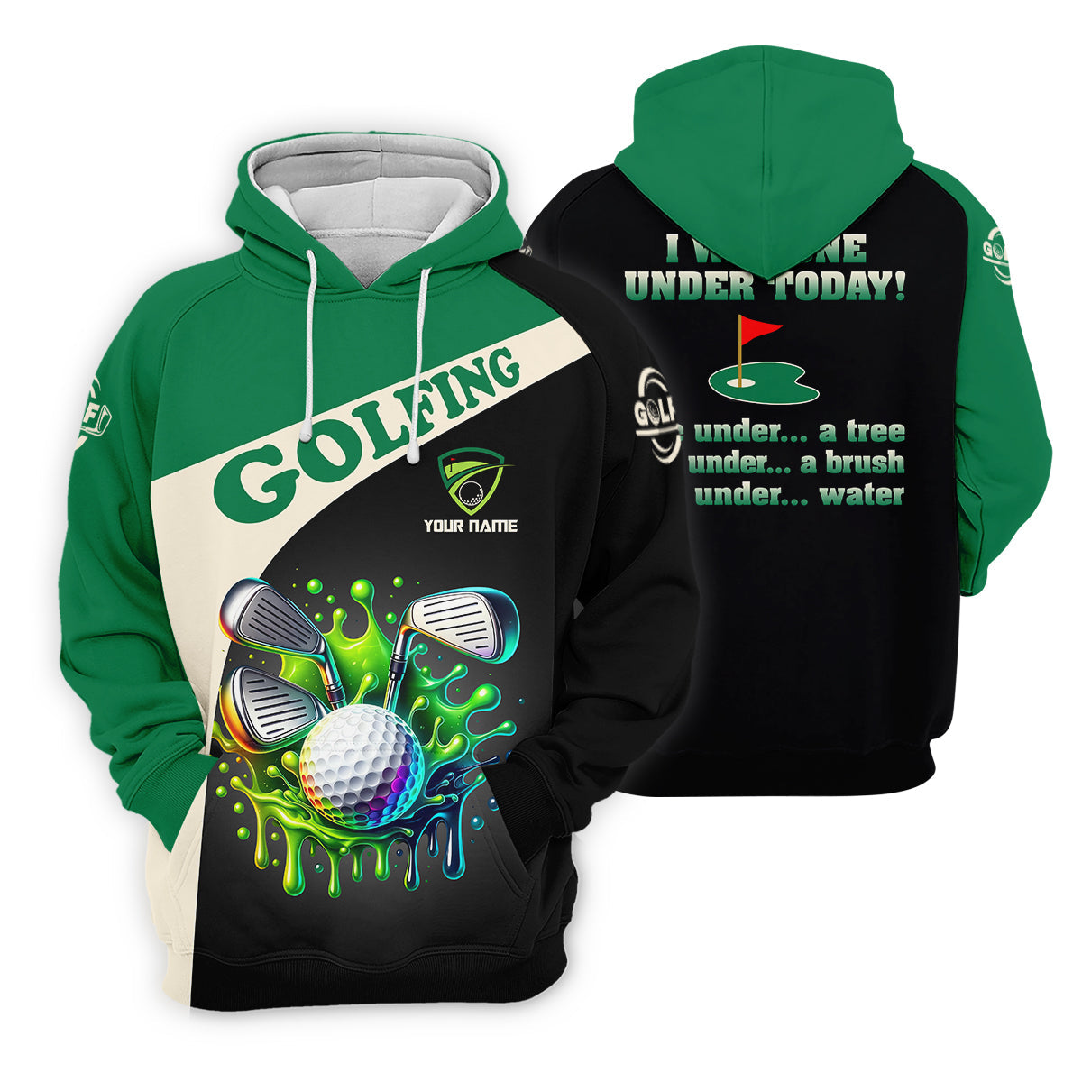 I Was One Under Today Custom Funny Golf Polo Shirt, Dad Golf Gifts