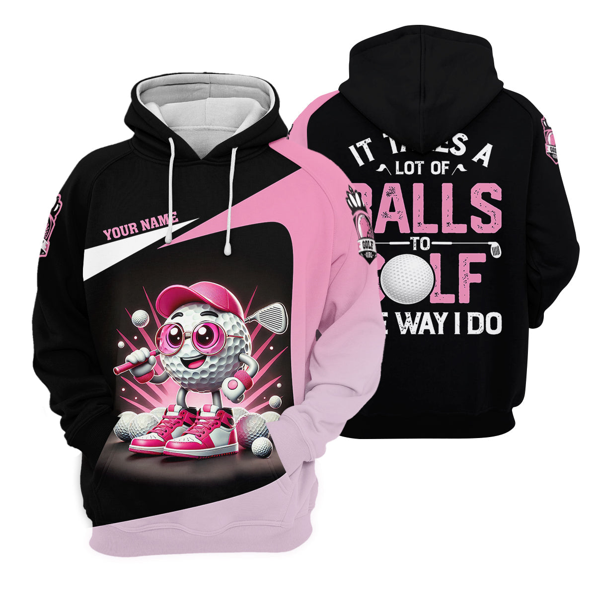 It Takes A Lot of Balls To Golf The Way I Do Custom Womens Golf Polo Shirt, Womens Golf Gifts