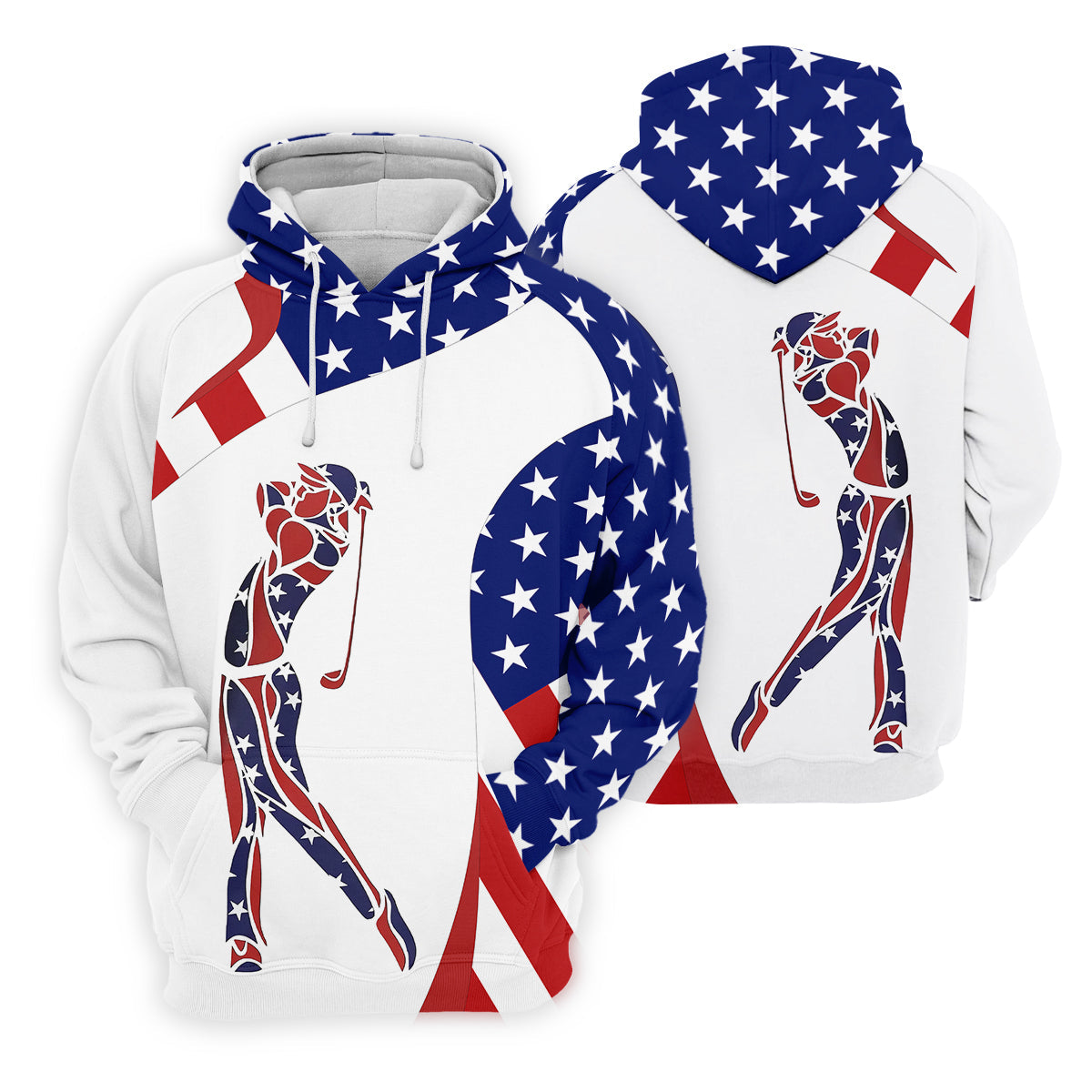 American Golfer Mens Golf Polo Shirt, Mens Golf Gift, Mens Golf Shirt