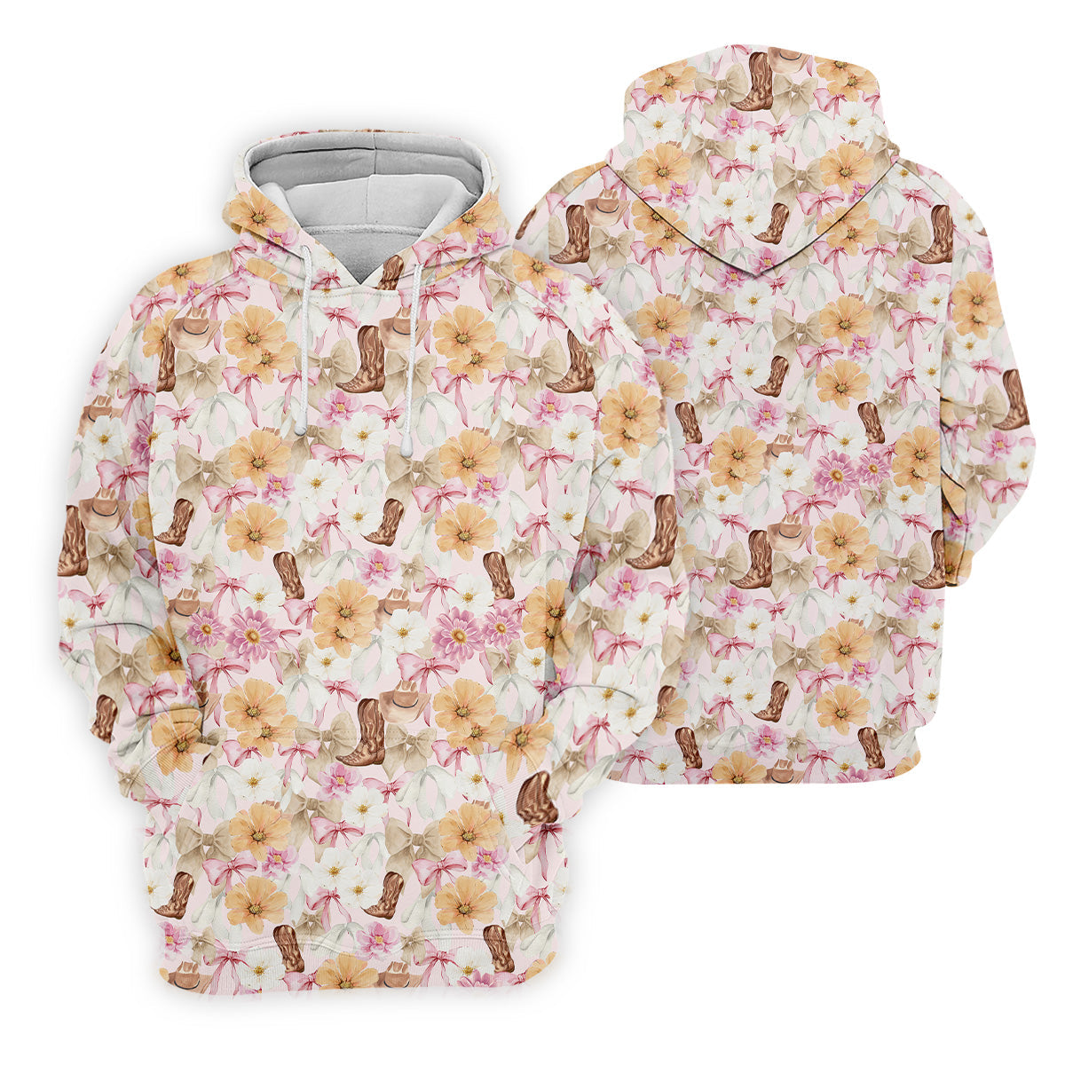 Coquette Flower Western Golf Shirt, Cute Golf Outfit, Matching Golf Shirt, Men's Golf Polo