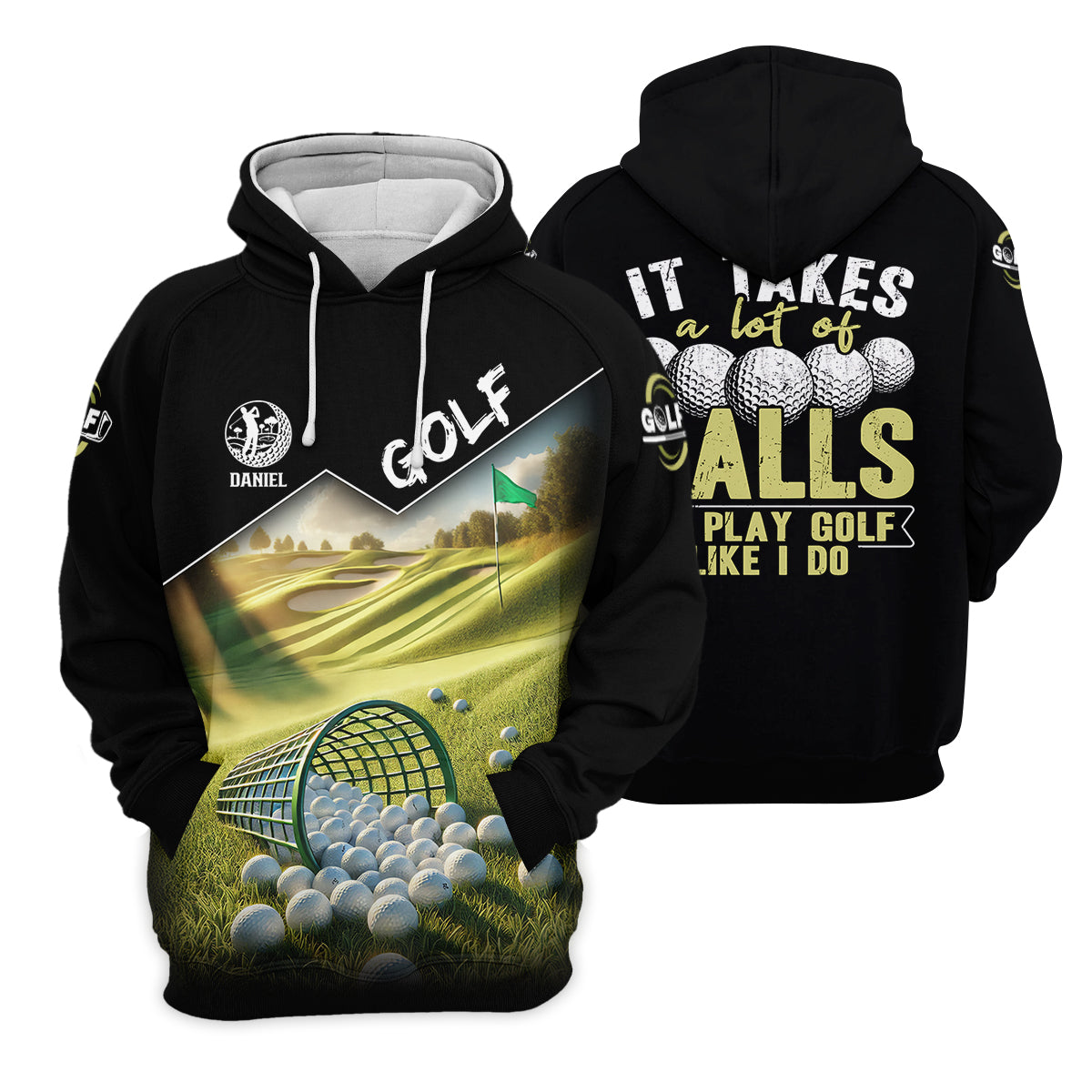 It Takes A Lot Of Balls To Play Golf Like I Do Custom Golf Polo Shirt, Dad Golf Gift, Golf Lover Gifts