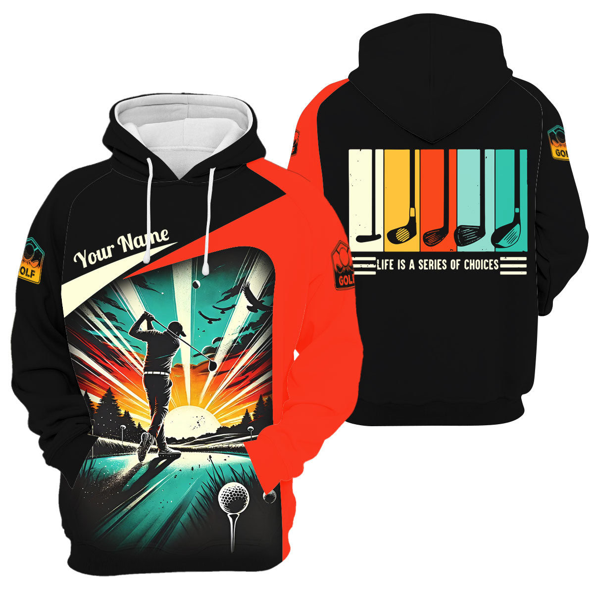 Life Is A Series Of Choices Custom Funny Golf Polo Shirt, Dad Golf Gift