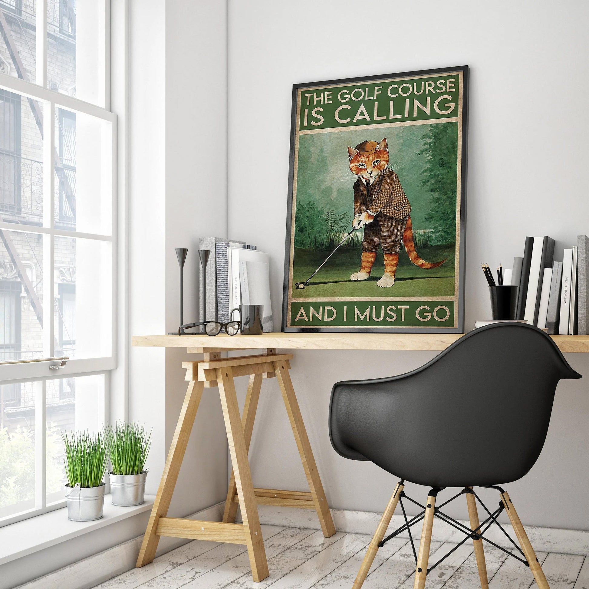 The Golf Course Is Calling And I Must Go Canvas Wall Art, Golf Decor, Gift For Golf Lovers
