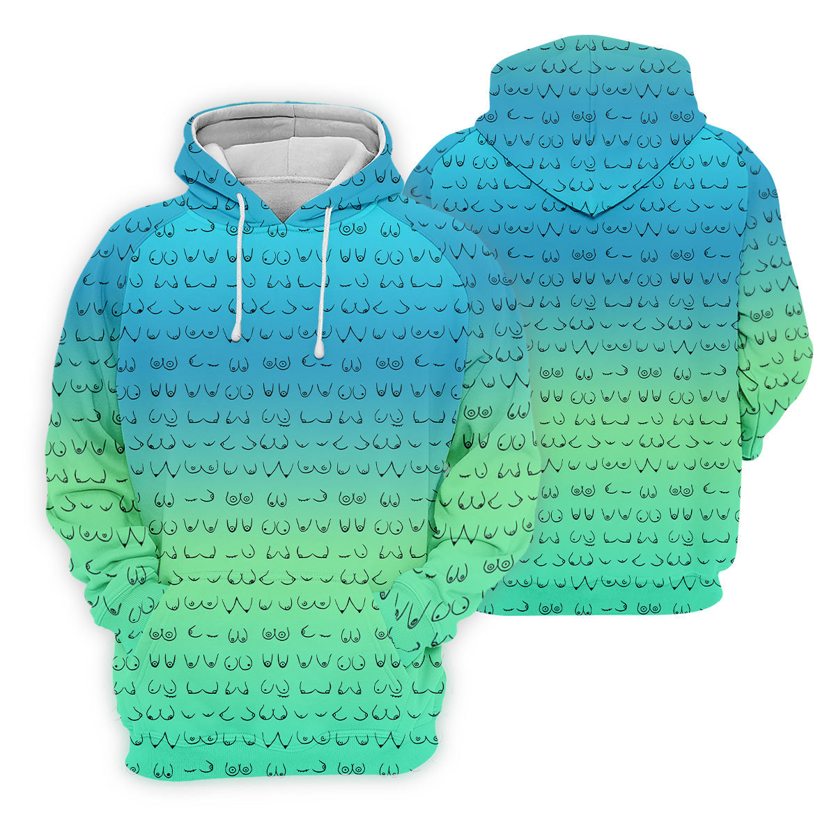 Blue Ombre Boobs Golf Shirt, Fun Golf Shirts For Men, Mens Golf Polo Shirts, Cool Golf Gifts