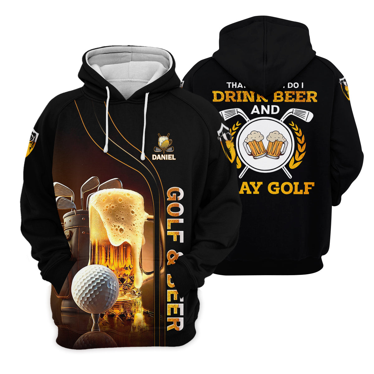 That's What I Do I Drink Beer And Play Golf Custom Funny Golf Polo Shirt, Dad Golf Gifts