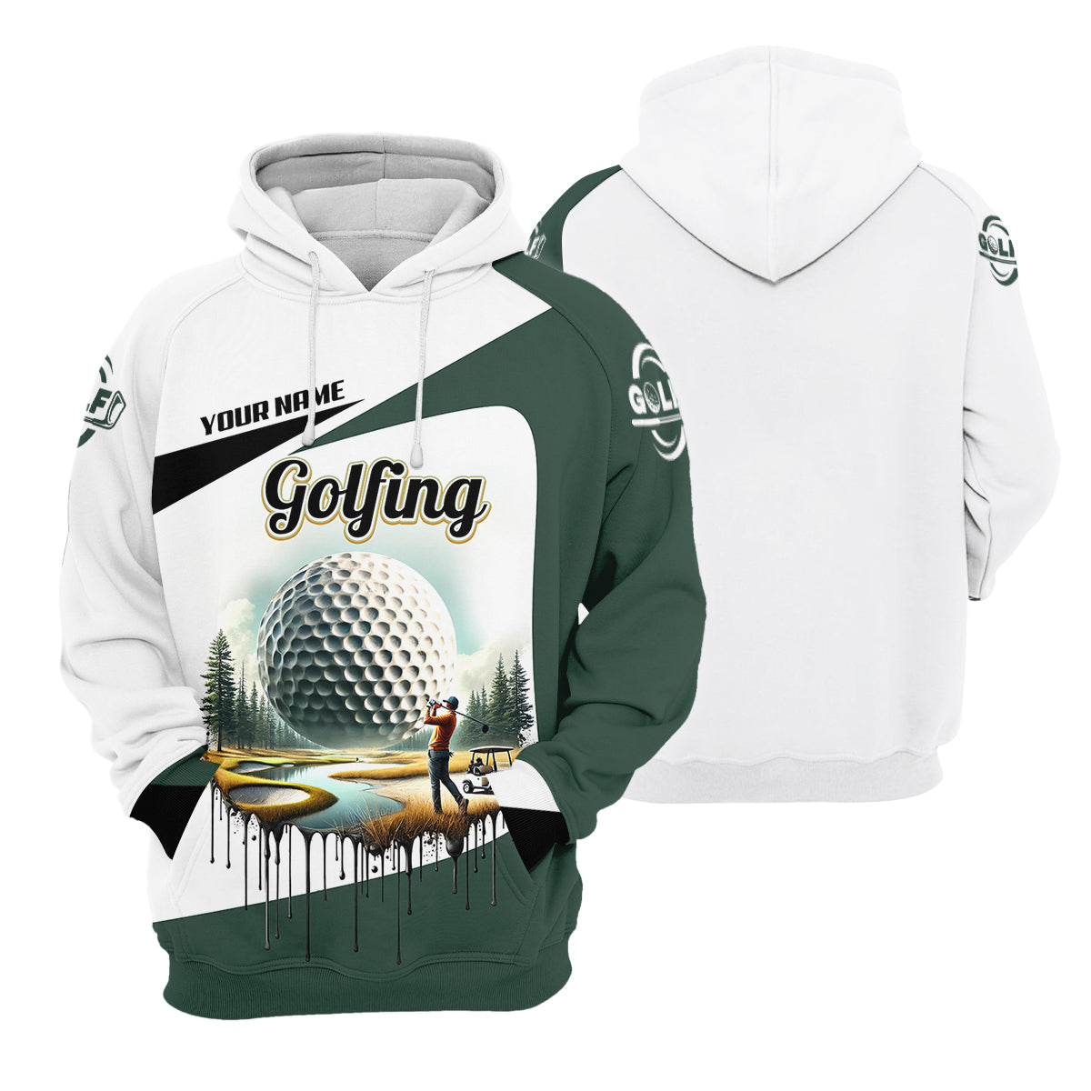 Golfing Swing Custom Golf Polo Shirt, Golfing Apparel, Mens Golf Gift, Funny Golf Shirt