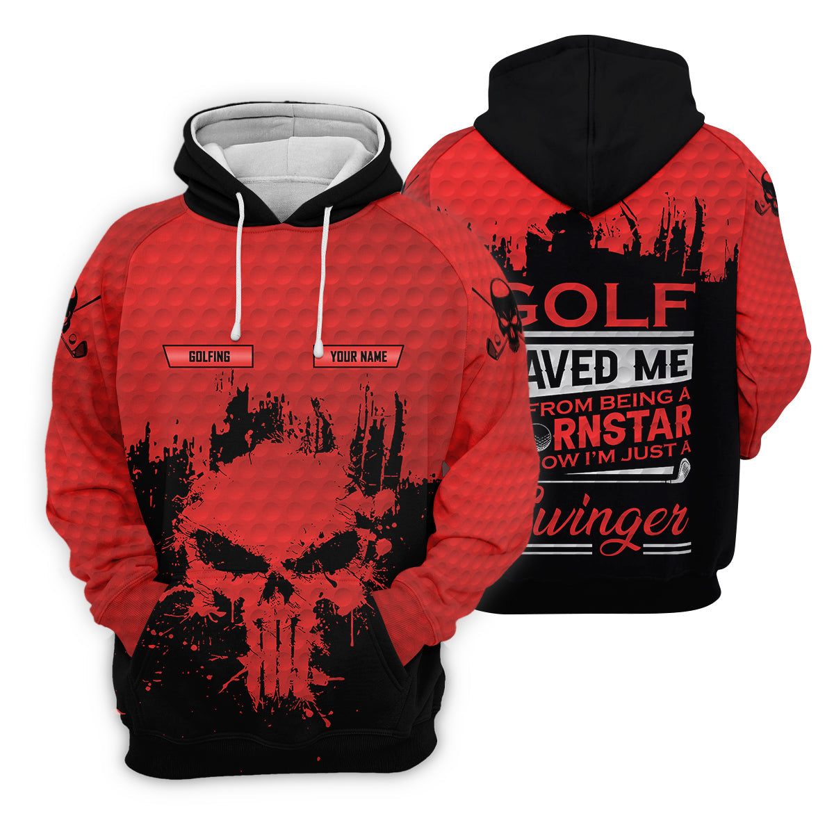 Golf Saved Me From Being A Porn Star Now I'm Just A Swinger Custom Funny Golf Polo Shirt, Dad Golf Gift