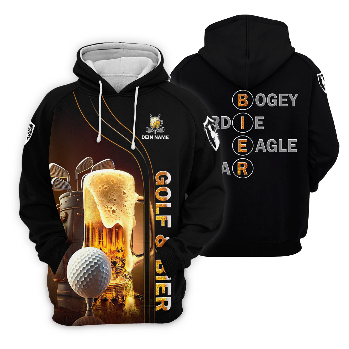 Golf Und Bier Poloshirts Für Herren, Personalisiertes Shirt, Geschenke Zum Vatertag