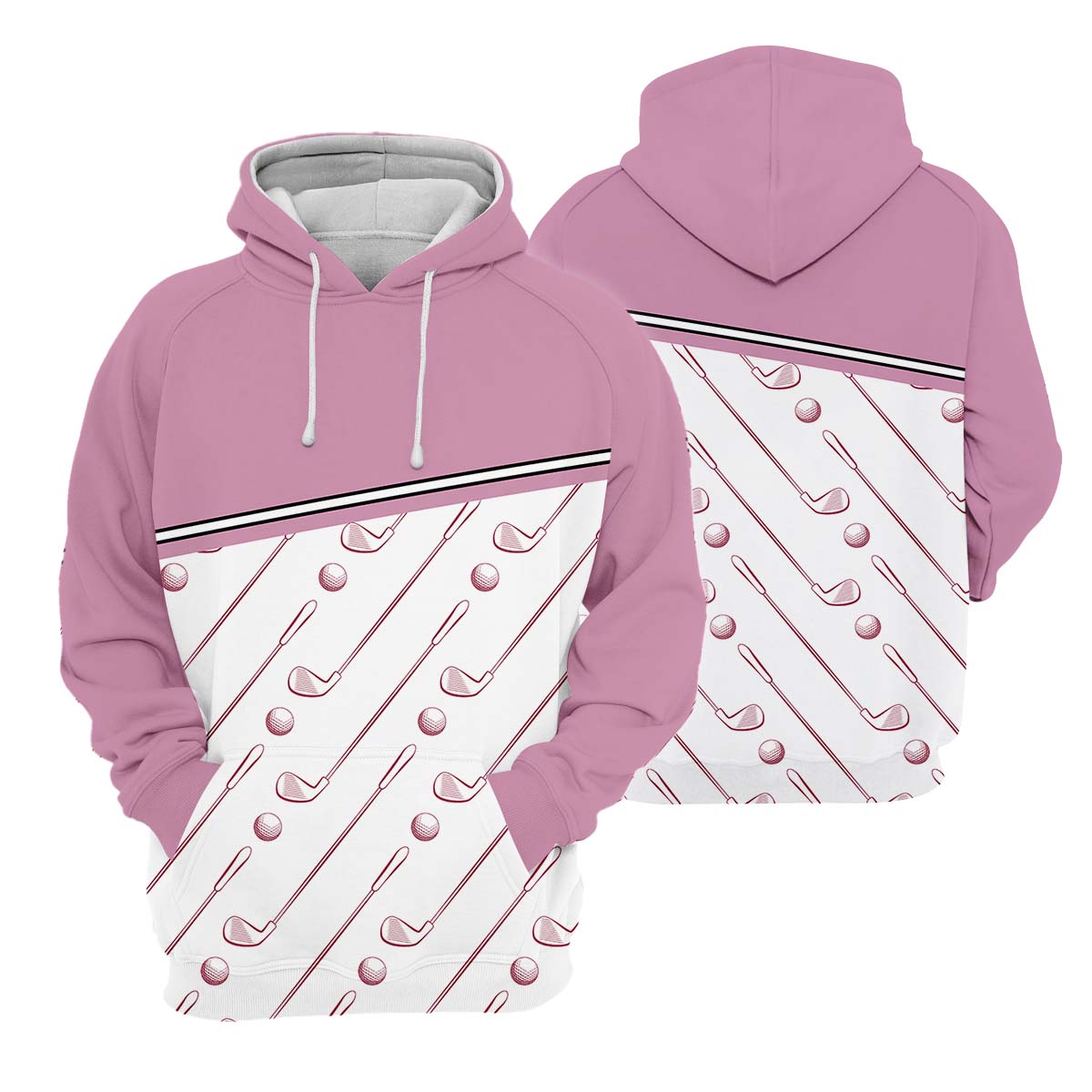 Pink Womens Golf Polo Shirt, Golfing Apparel, Womens Golf Gifts