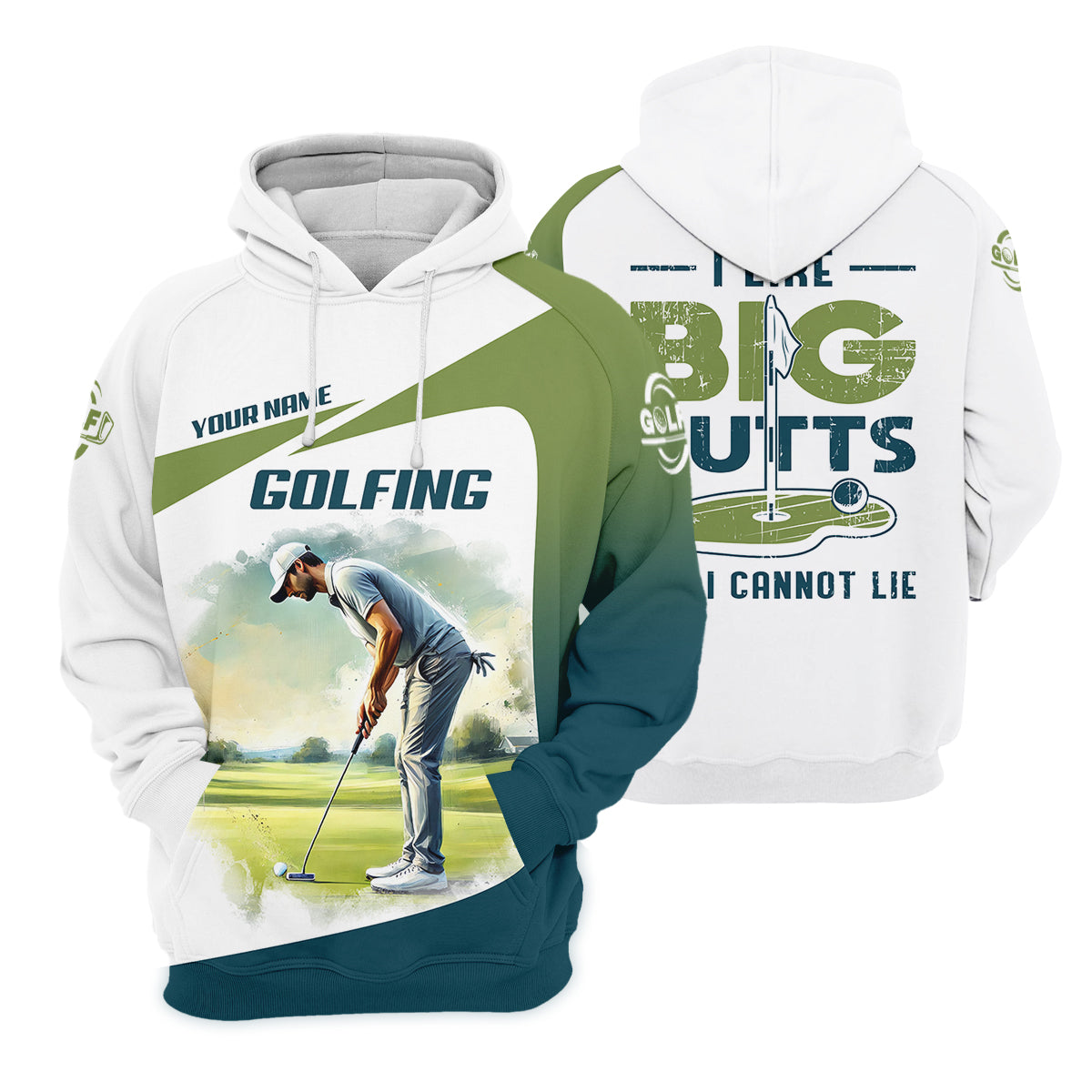 Custom I Like Big Putts And I Can Not Lie Funny Golf Polo Shirt, Gift For Golfers, Mens Golf Gift