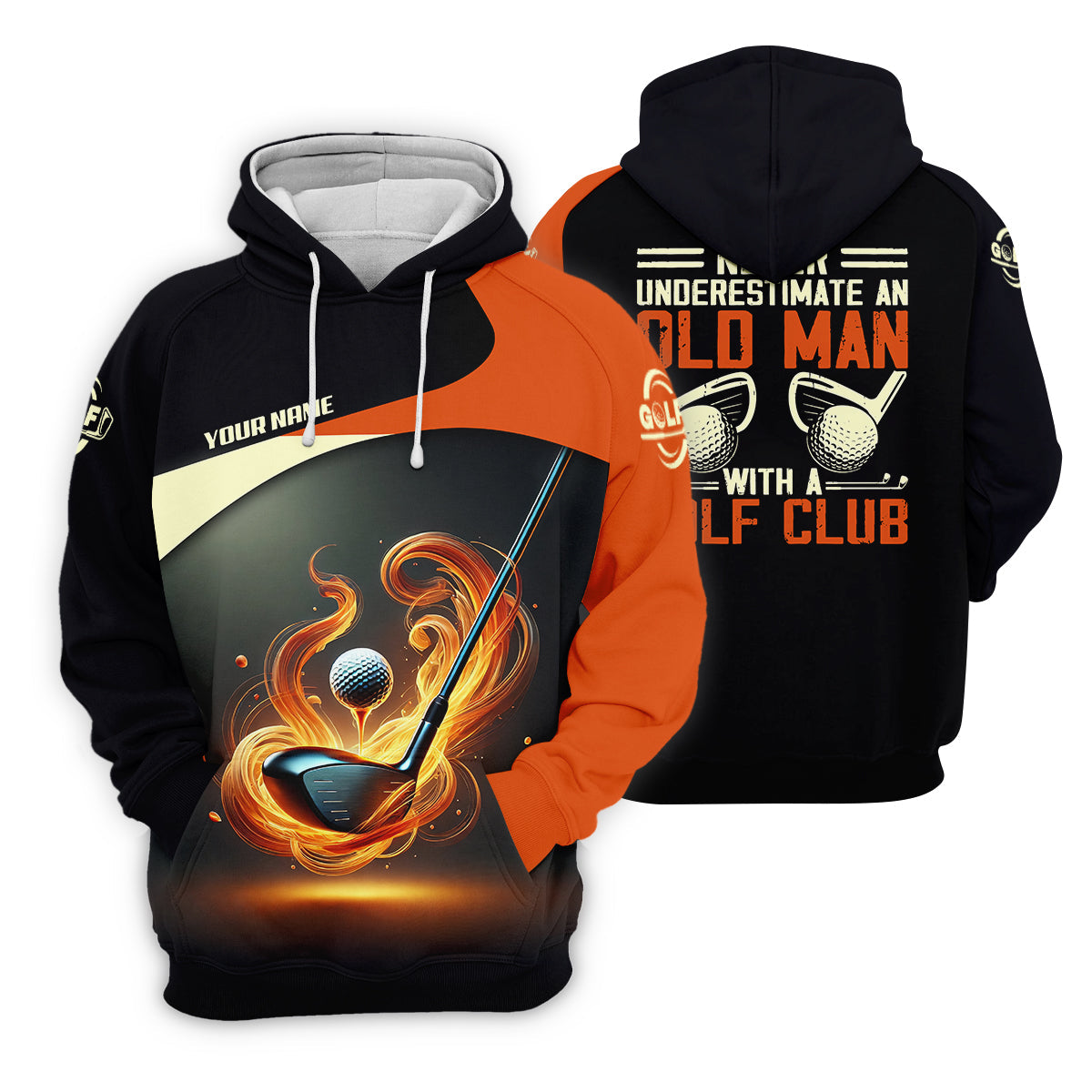 Never Underestimate An Old Man With A Golf Club Custom Funny Golf Polo Shirt, Christmas Golf Gift