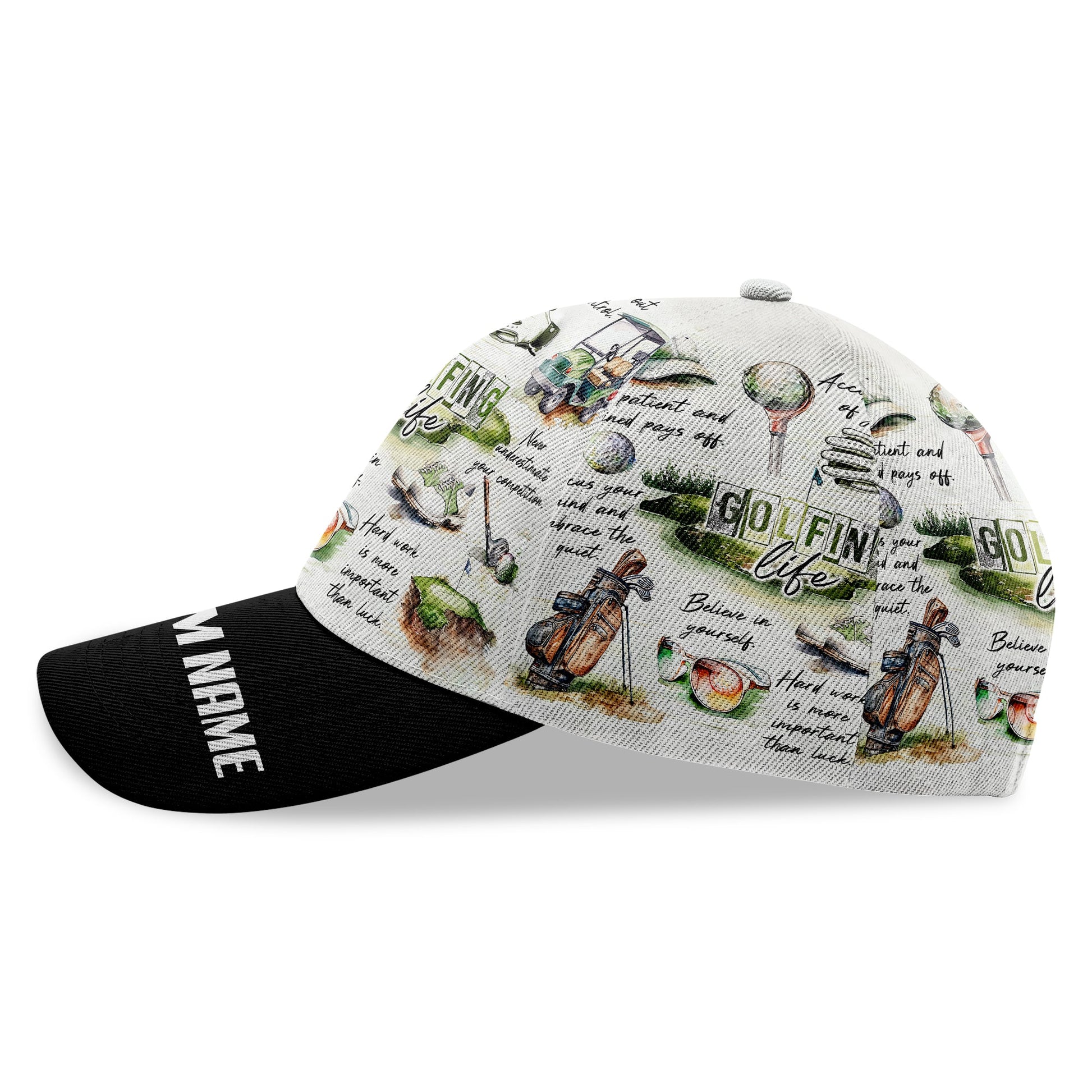 Custom Golfing Life Golf Cap, Funny Golf Hat, Christmas Golf Gift