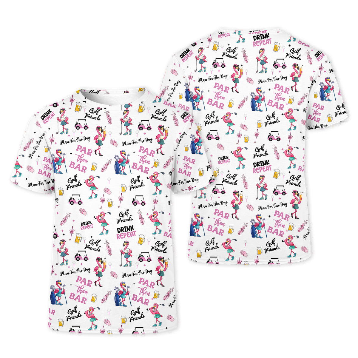 Par Then Bar Flamingo Golf Shirt, Fun Womens Golf Shirts, Sleeveless Womens Golf Shirts, Matching Golf Shirts