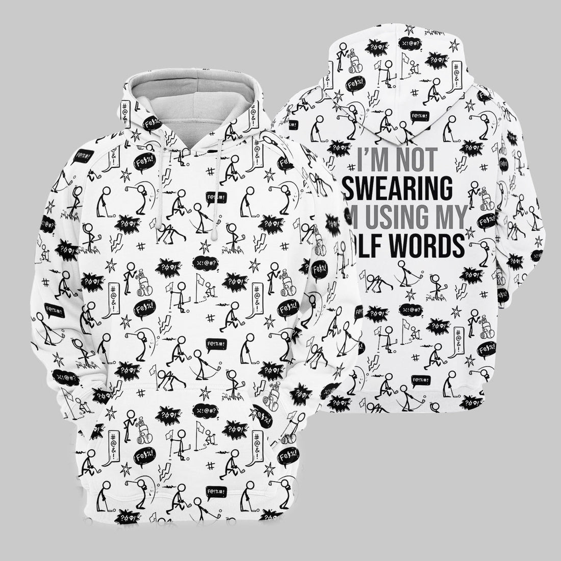 I'm Not Swearing I'm Using My Golf Words Custom Men's Golf Polo Shirt, Hilarious Golf Shirt