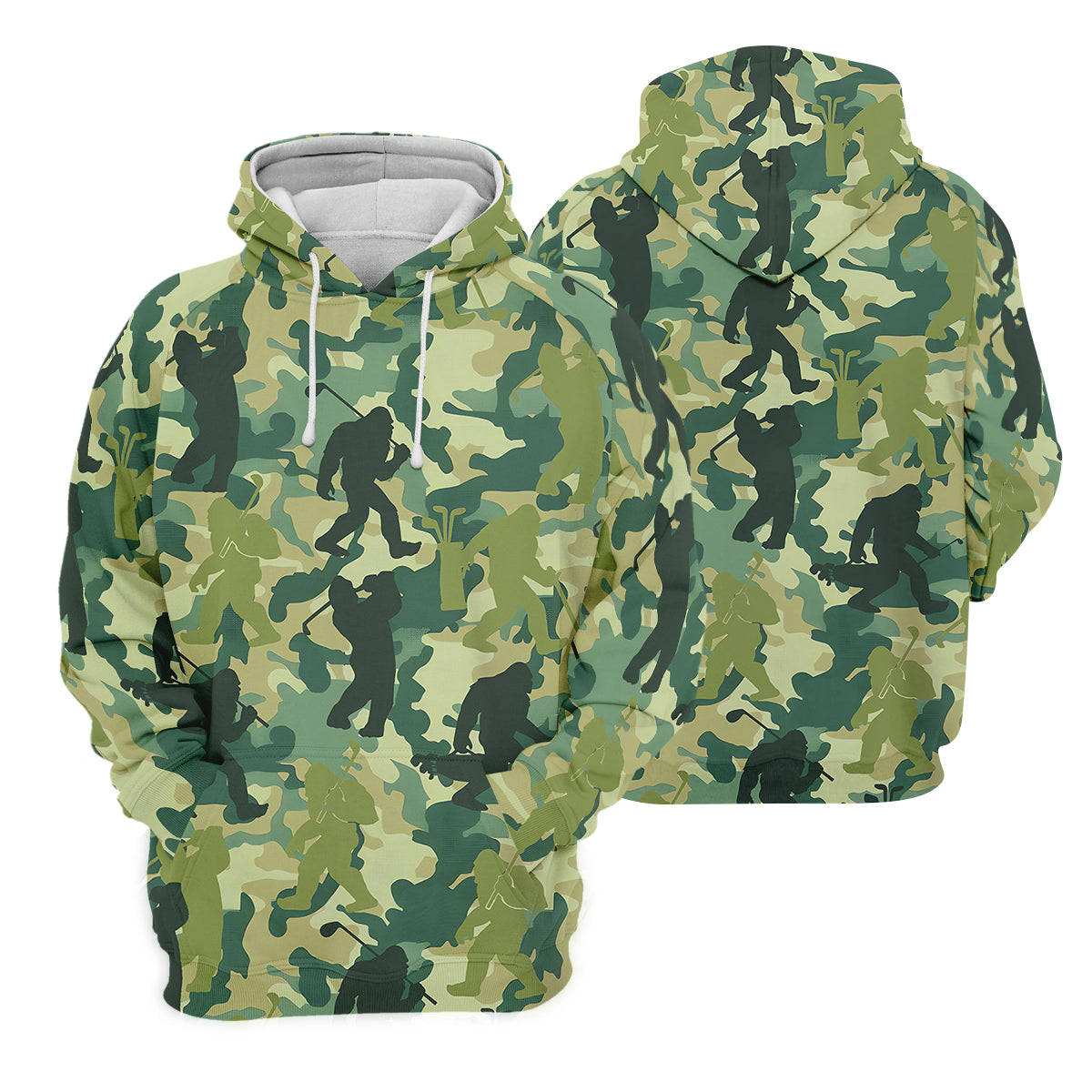 Bigfoot Sasquatch Men's Golf Polo Shirt, Funny Golf Shirt, Gift For Golfers