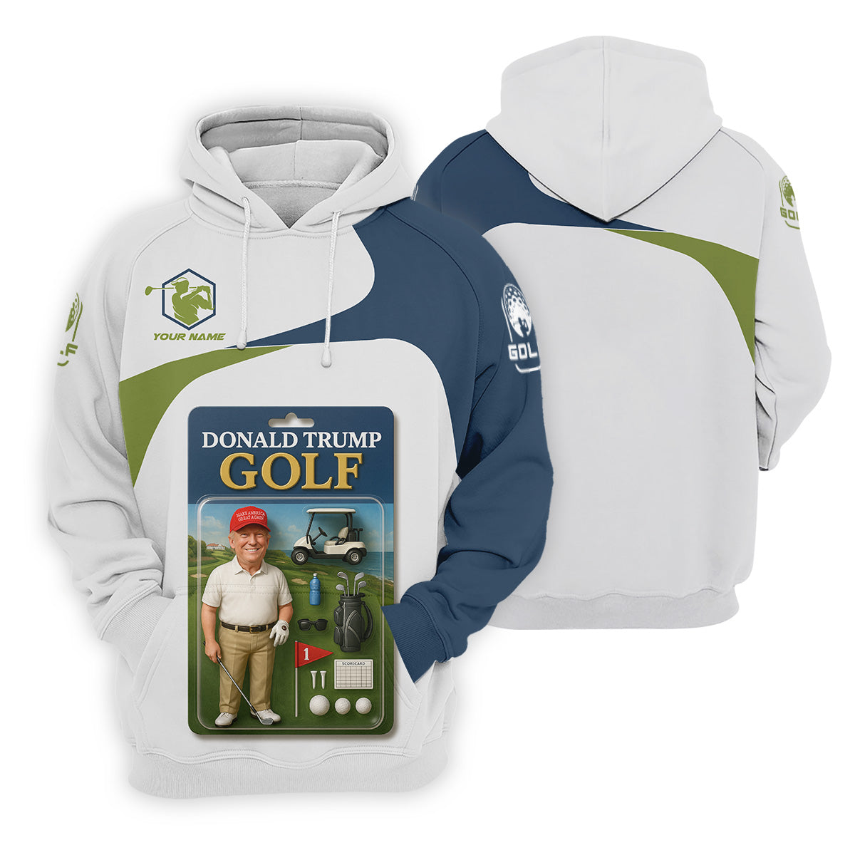 Trump Golfing Custom Men's Golf Polo Shirt, Golfing Apparel, Gift For Golfers