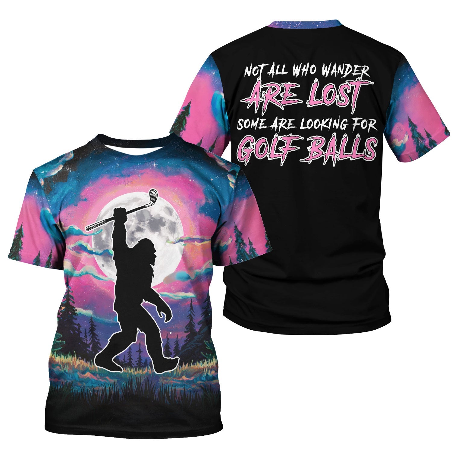 Lost In The Woods Men's Golf Polo Shirt, Golfing Apparel, Mens Golf Gift, Funny Golf Shirt