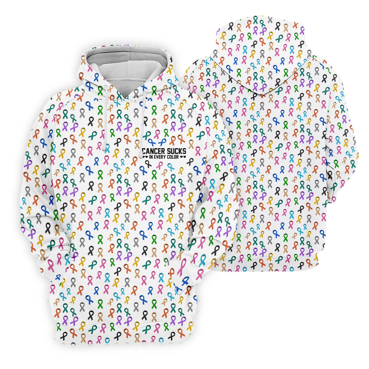 Cancer Sucks In Every Color Men's Polo Shirt, Cancer Awareness Shirt, Cancer Survivor Shirt, Golf Gift For Men