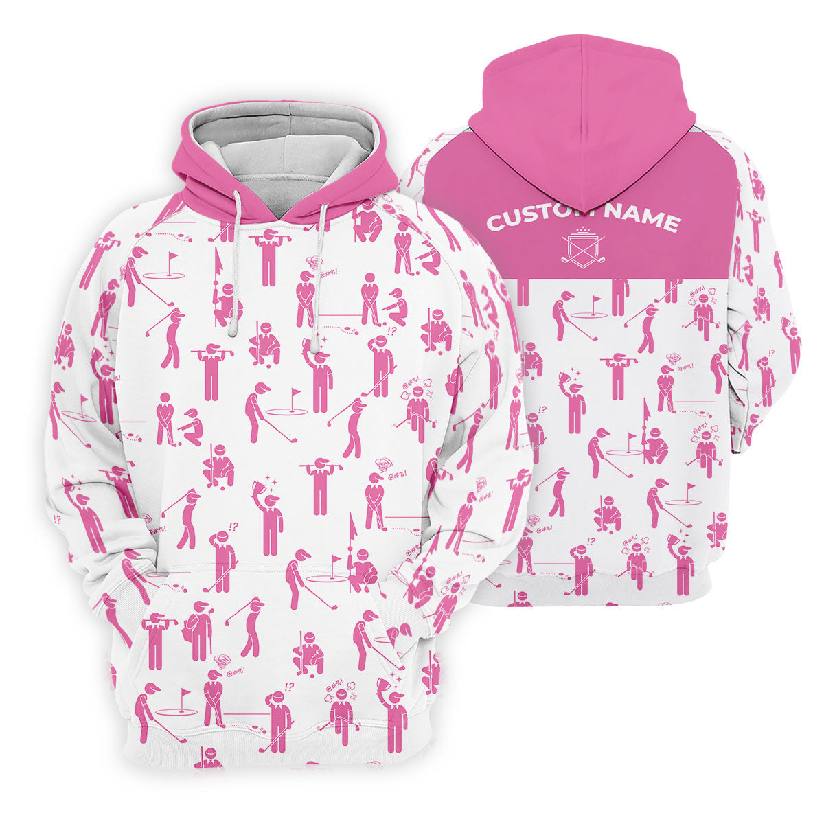 Personalized Men Patterned Golf Shirts, Golf Presents For Him, Men Golf Polo, His And Hers Golf Shirts