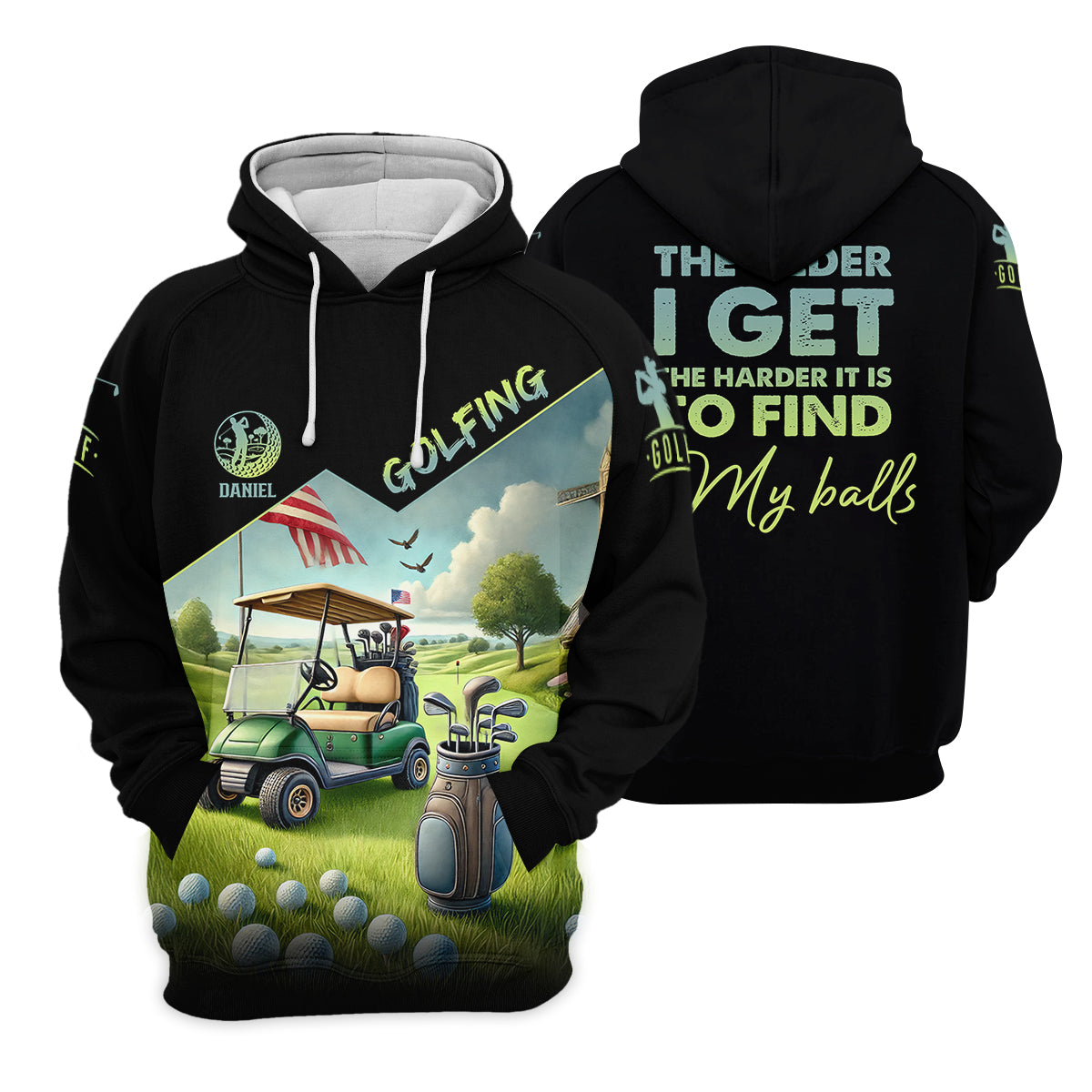 The Older I Get Custom Men's Golf Polo Shirt, Funny Golf Shirt, Dad Golf Gift