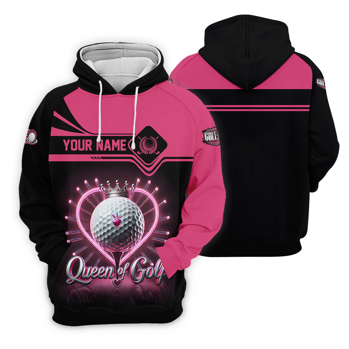 Queen Of Golf Custom Funny Womens Golf Polo Shirt, Ladies Golf Shirt, Mothers Day Gifts