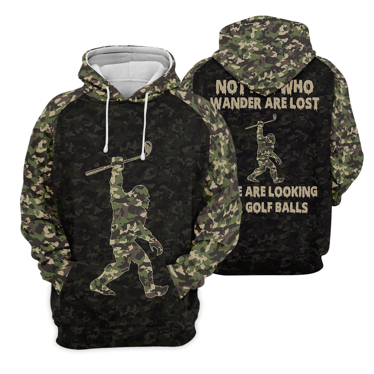 Funny Bigfoot Men's Golf Polo Shirt, Mens Golf Shirt, Funny Golf Shirt, Gift For Golfers