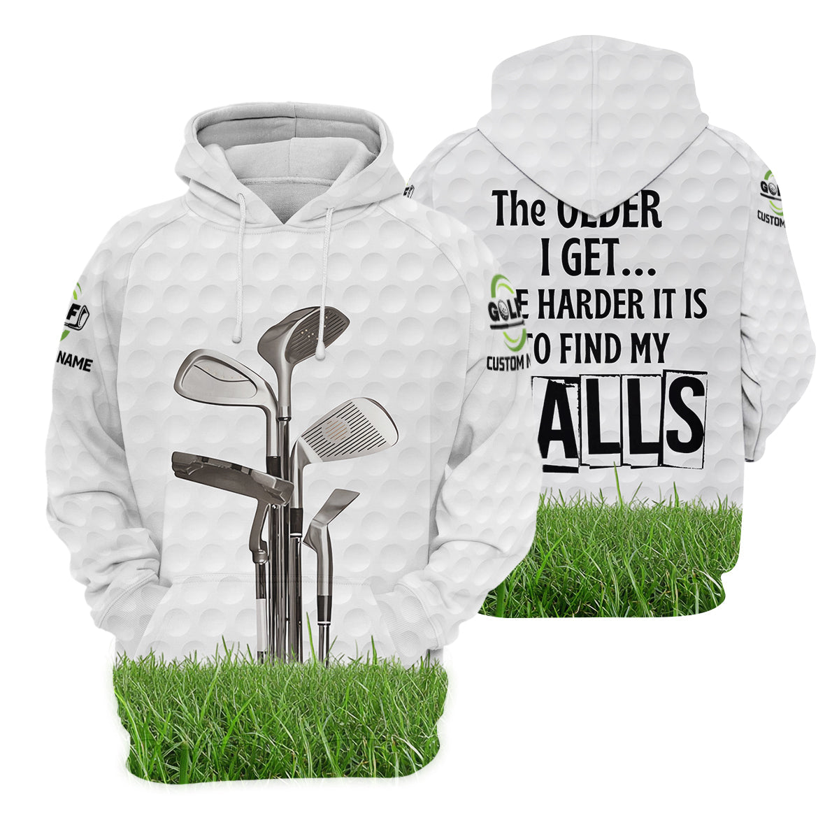 The Older I Get The Harder It Is To Find My Balls Custom Men's Golf Polo Shirt, Funny Golf Shirt, Dad Golf Gift