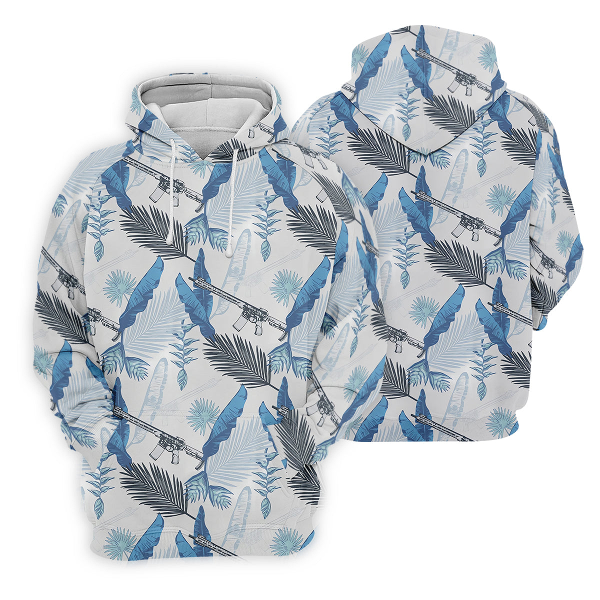 Blue Feather Golf Polo Shirt, Mens Golf Gift, Mens Tropical Shirts