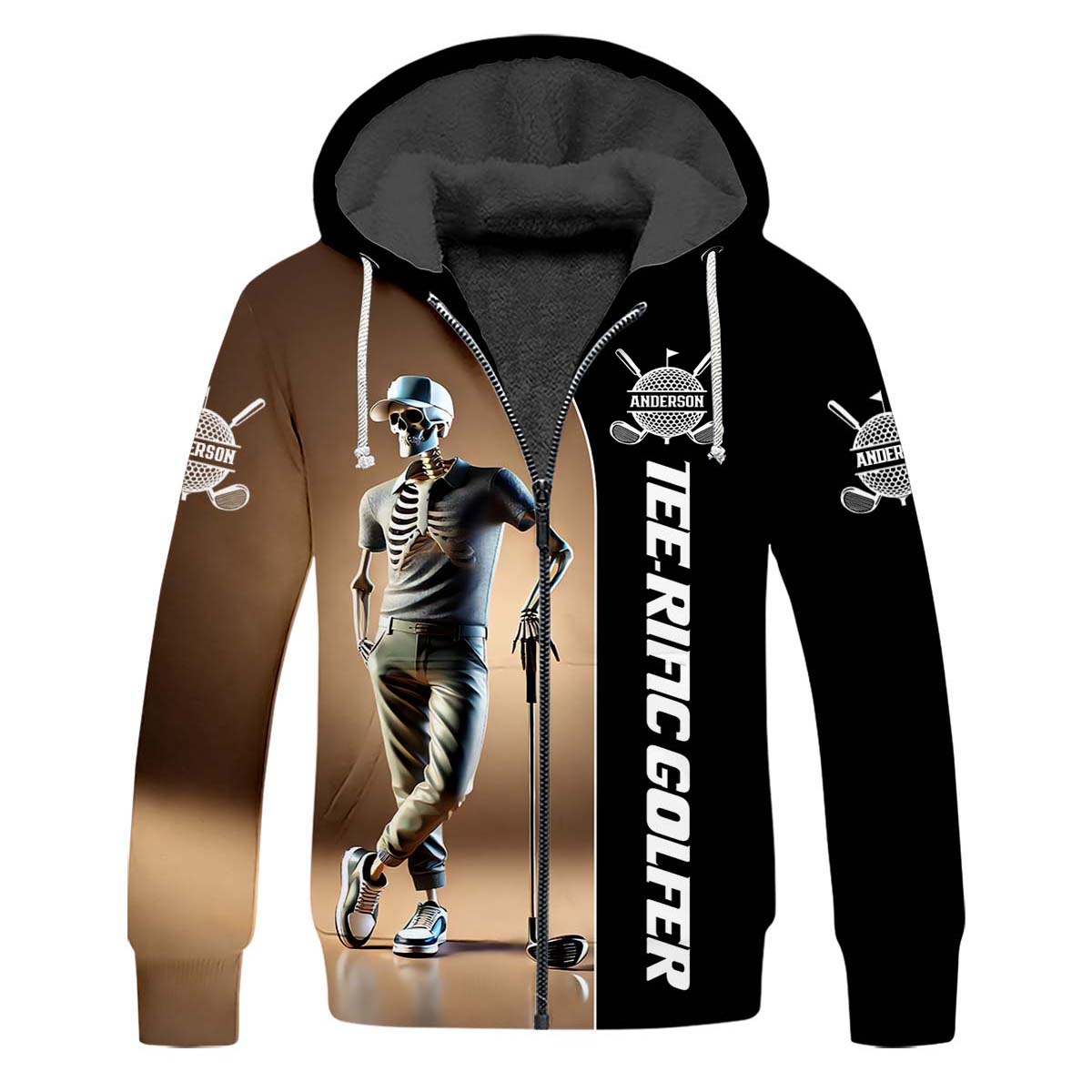 Teerific Skeleton Golfer Custom Golf Shirt, Personalized Golf Shirt, Unique Gift For Golfer