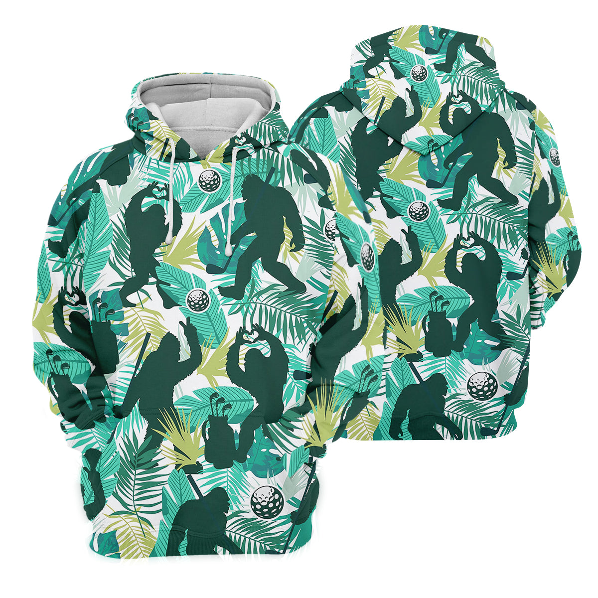 Bigfoot Sasquatch Golf Polo Shirt, Funny Golf Shirt, Men Golf Gifts