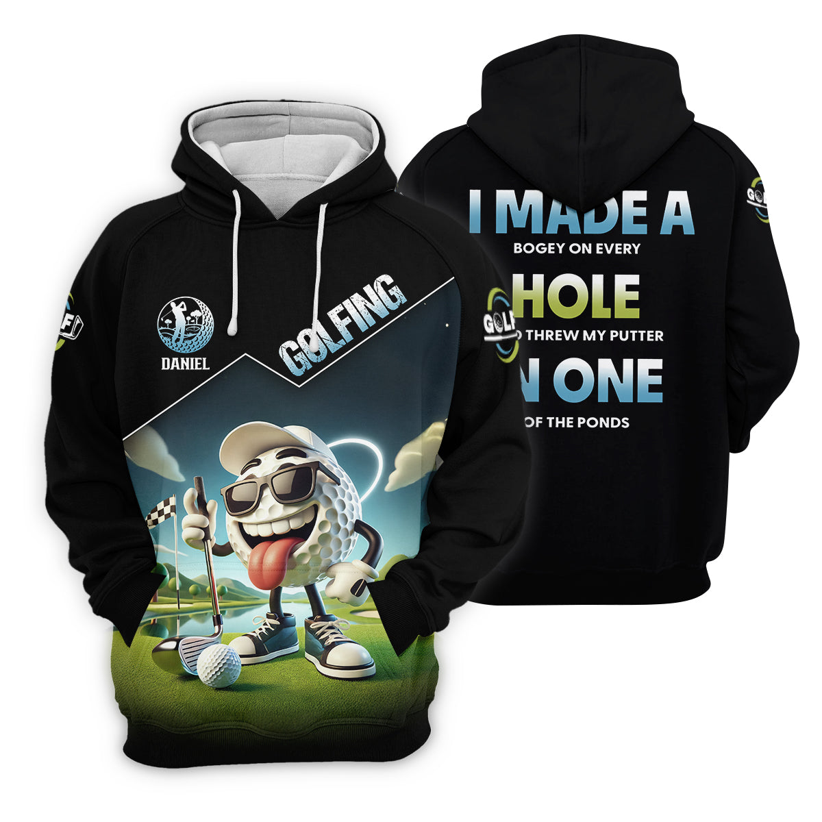I Made A Bogey On Every Hole Custom Men's Golf Polo Shirt, Funny Golf Shirt, Dad Golf Gift