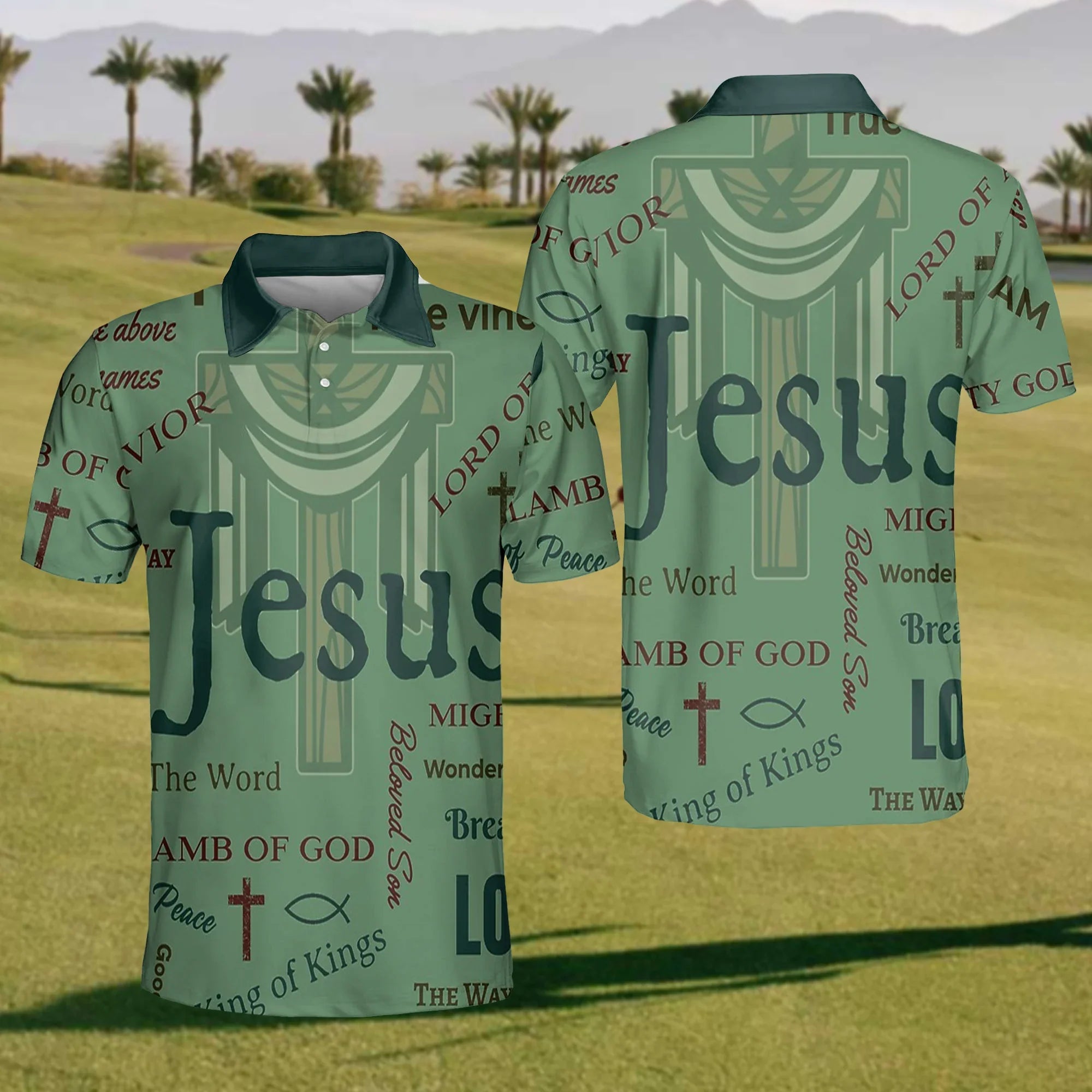 Amb Of God Golf Polo Shirt, Mens Golf Shirt, Christian Shirt For Men