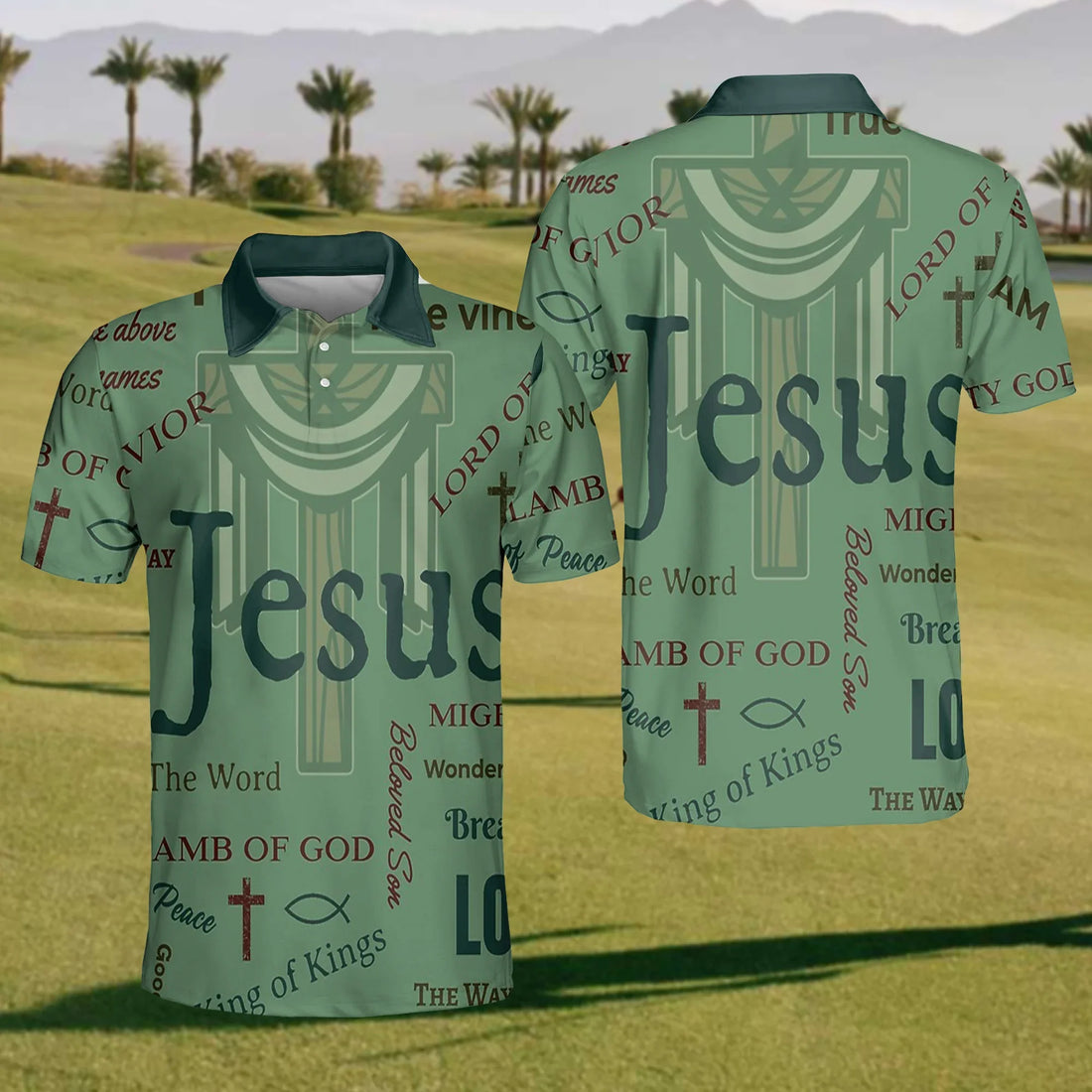 Amb Of God Golf Polo Shirt, Mens Golf Shirt, Christian Shirt For Men