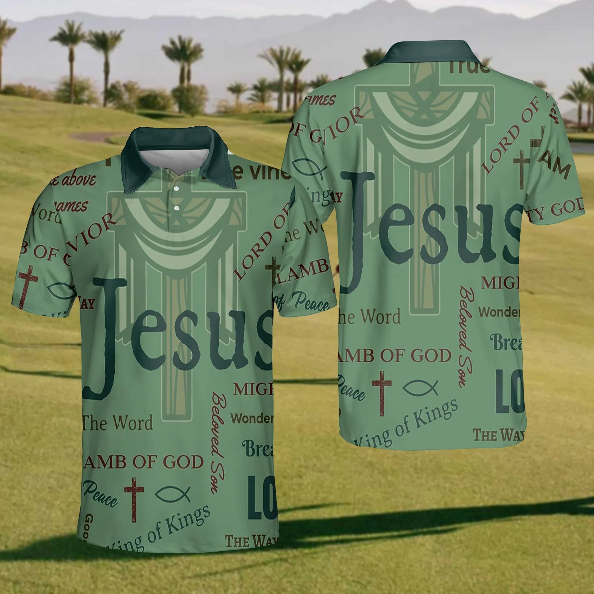 Amb Of God Golf Polo Shirt, Mens Golf Shirt, Christian Shirt For Men