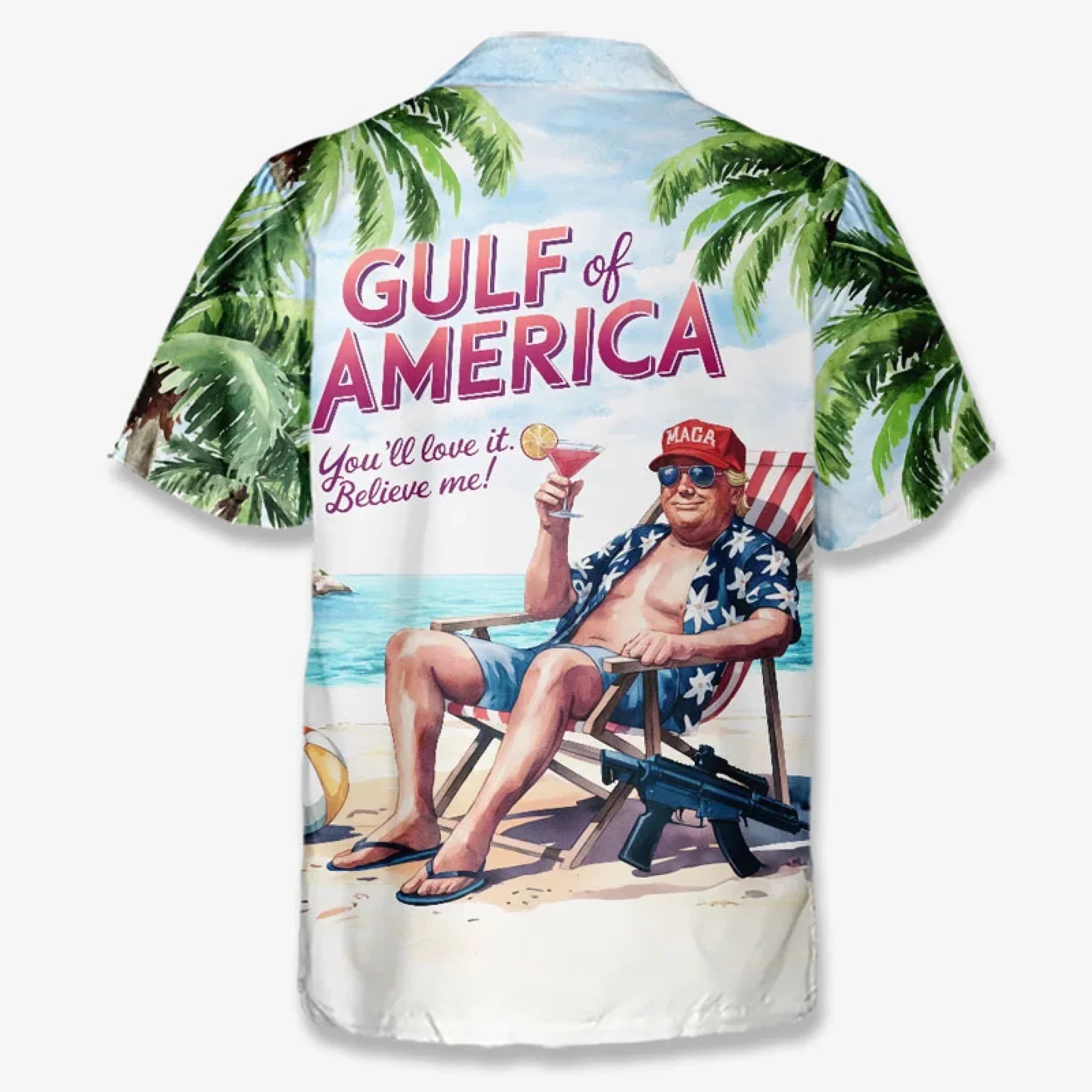 Gulf Of America Shirt, US Patriotic Pride Unisex Tropical Hawaiian Aloha Shirt, Summer Vacation