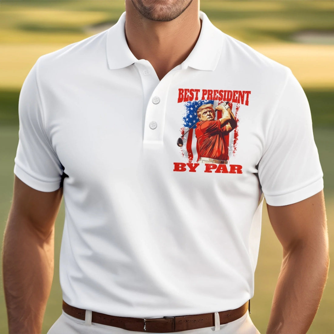 The Champion Who Never Backed Down Polo Shirt, US Patriotic Pride Men's Golf Polo Shirt, Patriotic Golf Shirt