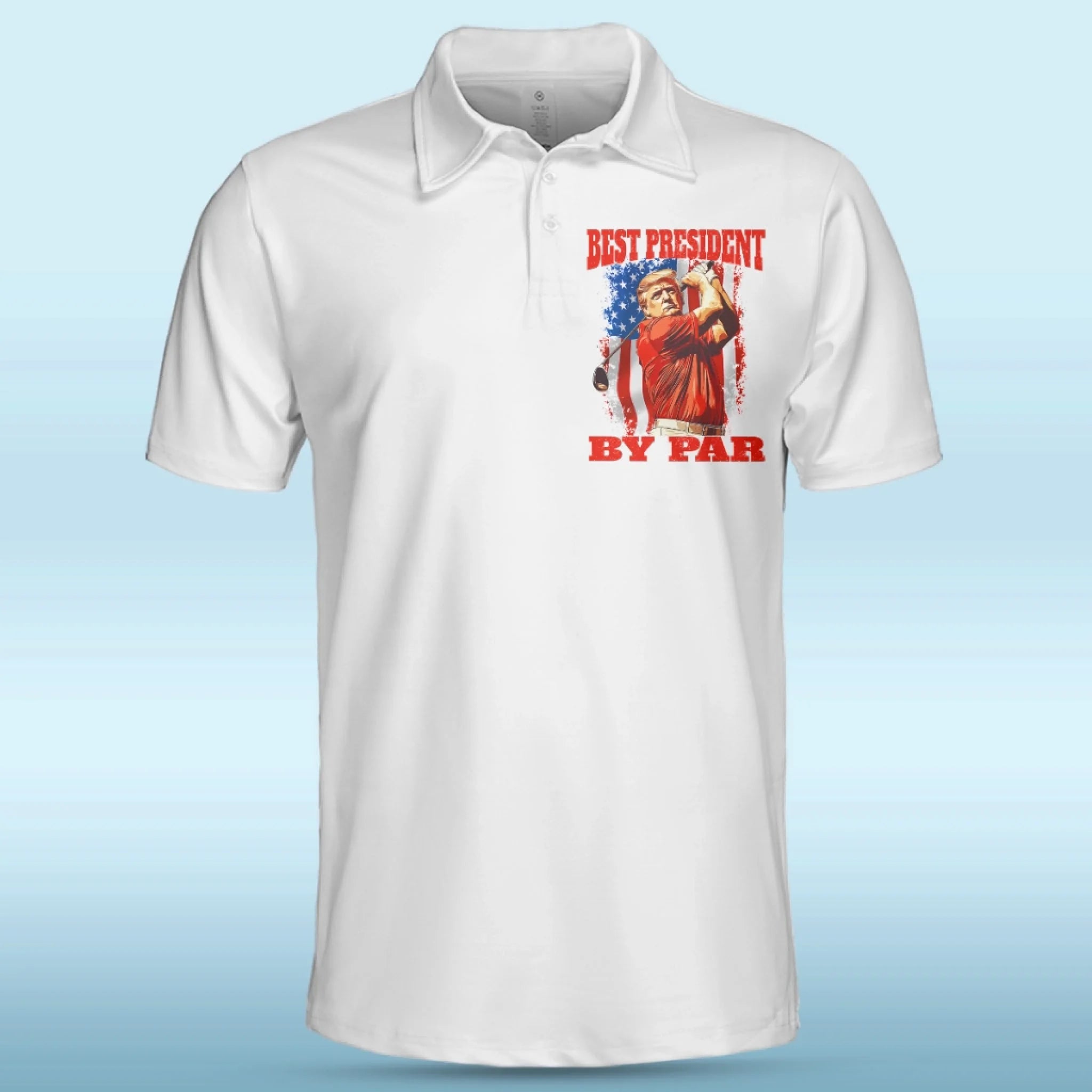 The Champion Who Never Backed Down Polo Shirt, US Patriotic Pride Men's Golf Polo Shirt, Patriotic Golf Shirt