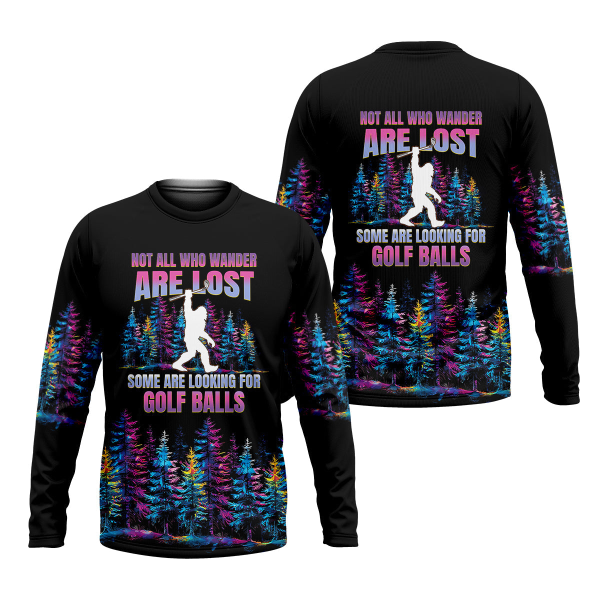 Custom Funny Sasquatch Bigfoot Golf Polo Shirt, Dad Golf Gift, Christmas Golf Gift