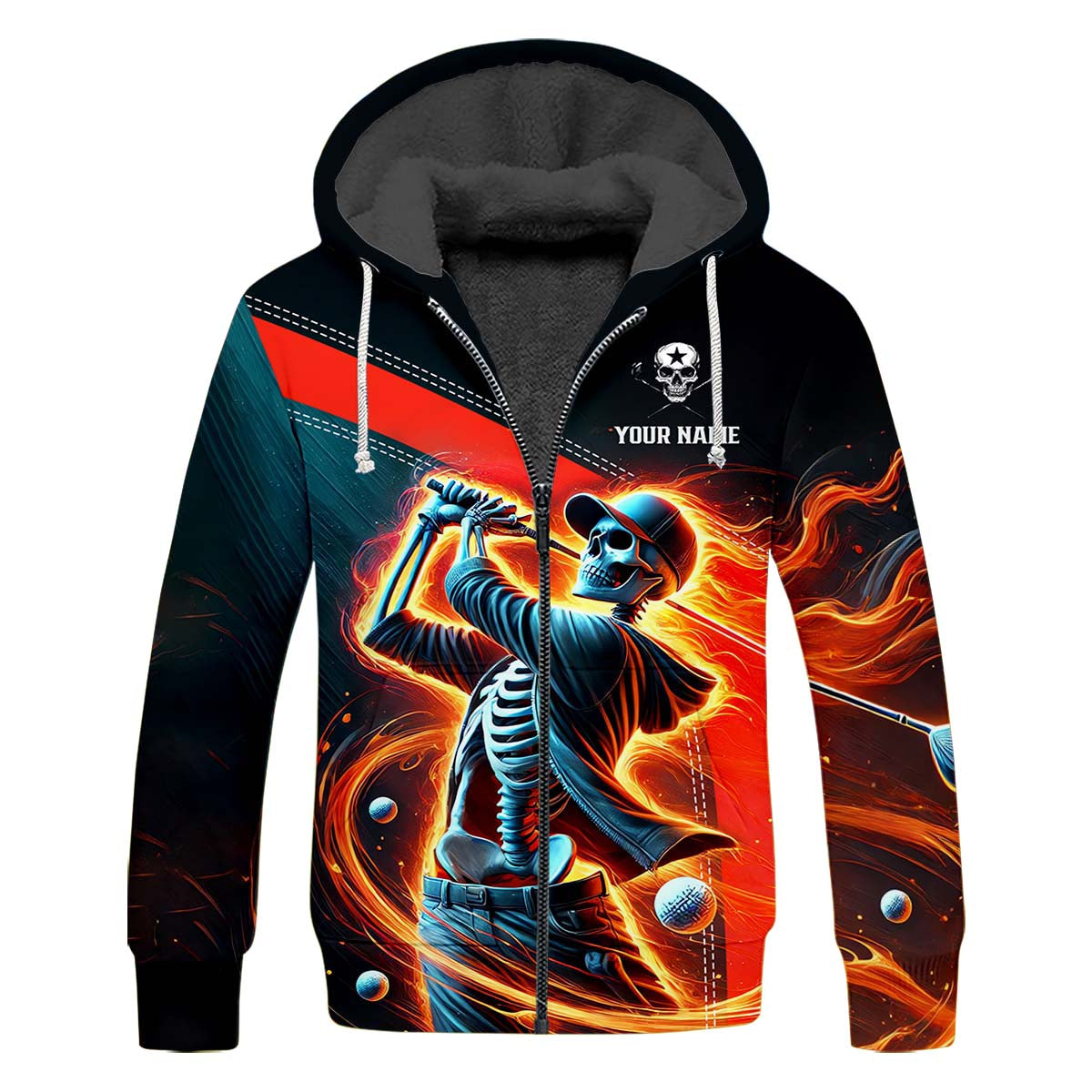 Skeleton Shirt, Personalized Golf Shirt, Unique Gift For Golfer